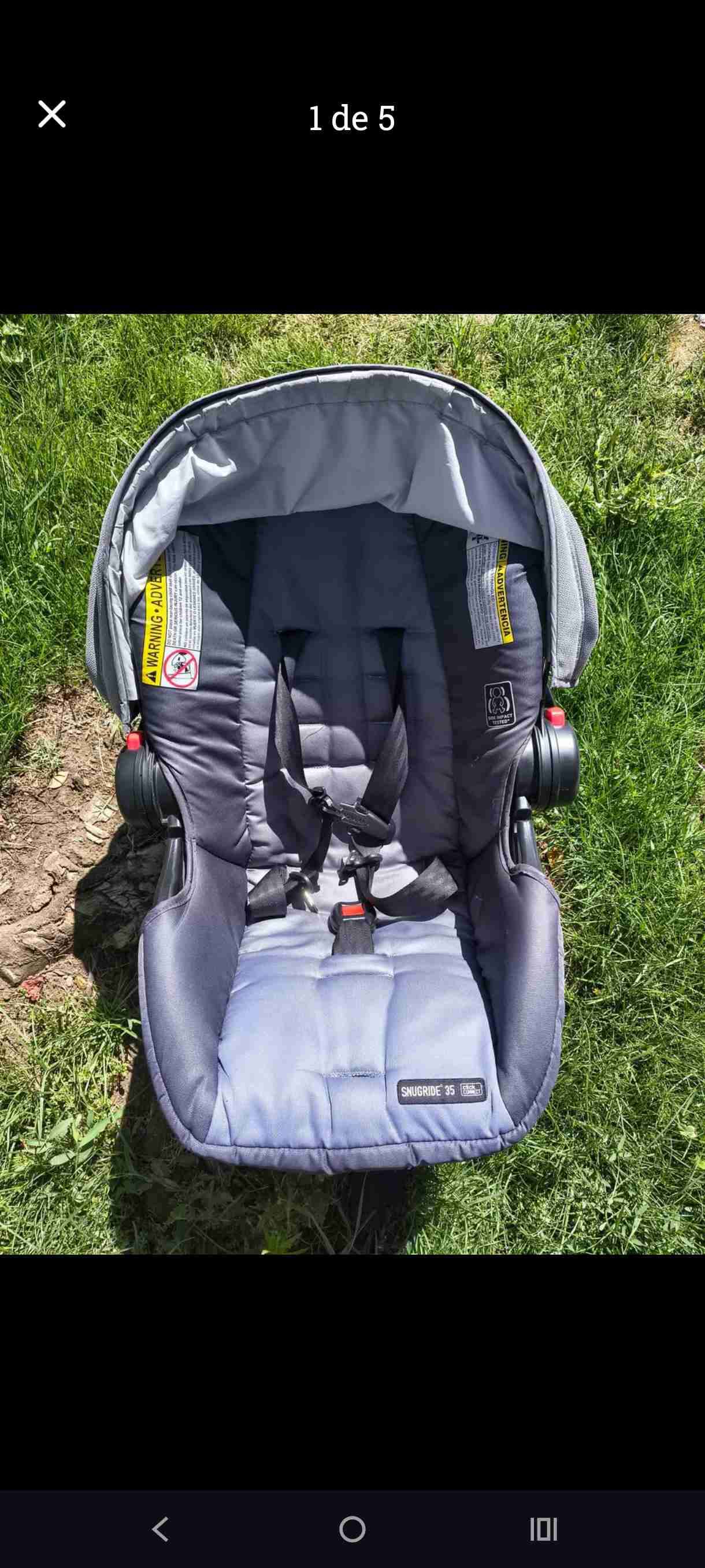 Silla de auto para bebé gris - miniatura 2