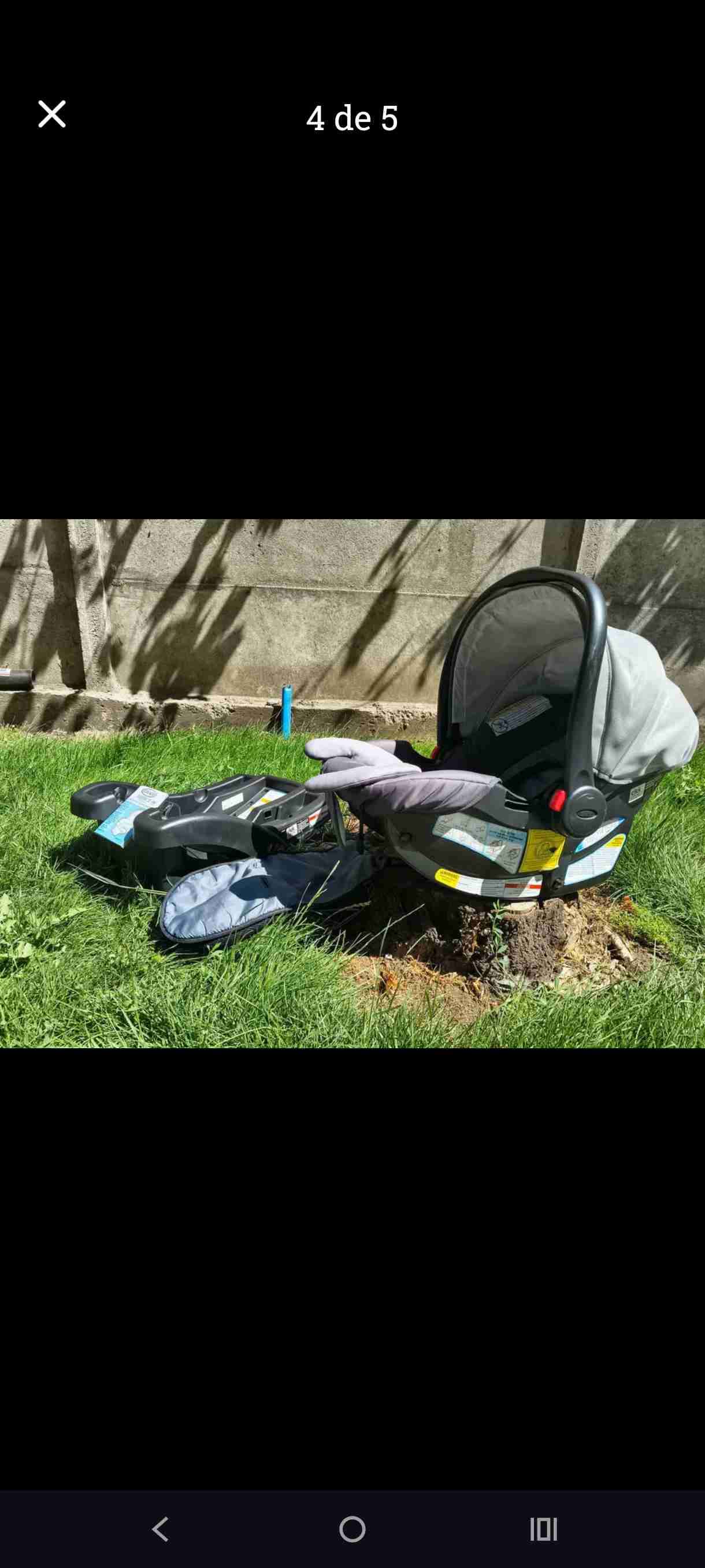 Silla de auto para bebé gris - miniatura 4