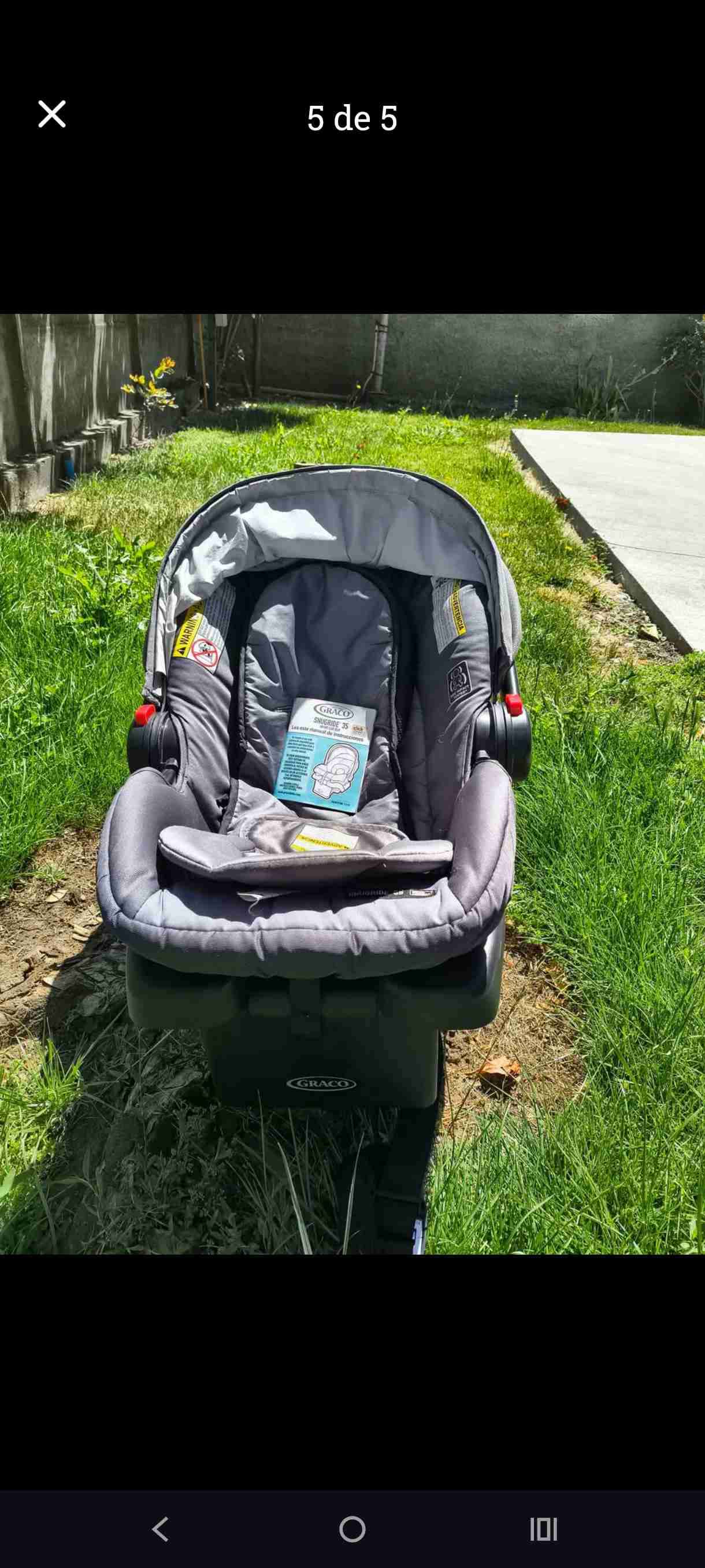 Silla de auto para bebé gris - miniatura 5