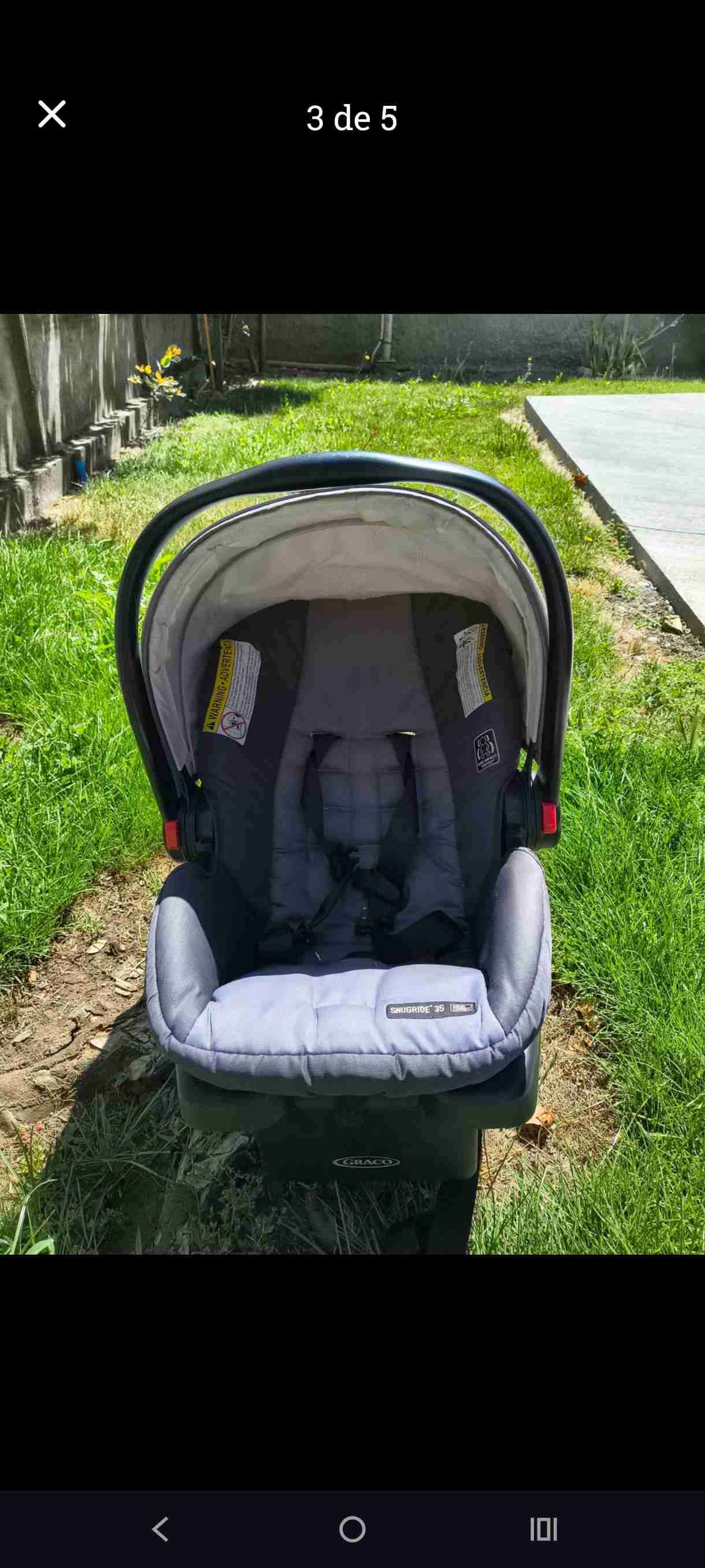 Silla de auto para bebé gris - miniatura 8