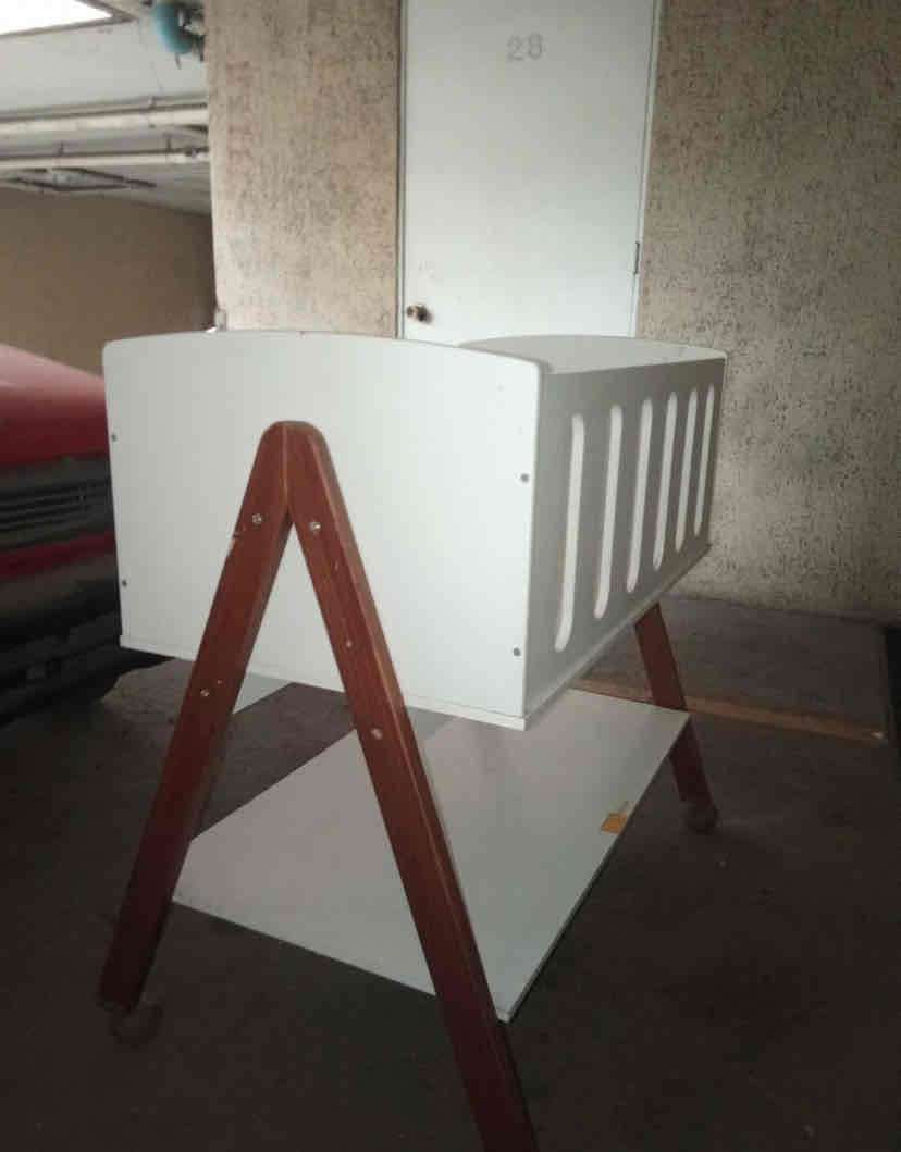 Cuna MATIC blanco y madera