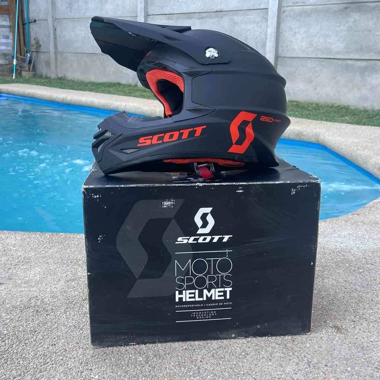 Casco de motocross Scott negro - miniatura 3