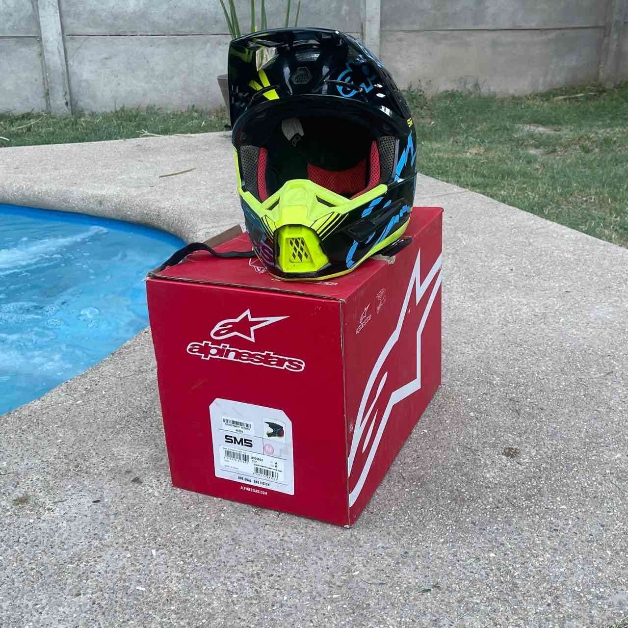 Casco motocross Alpinestars negro - miniatura 2
