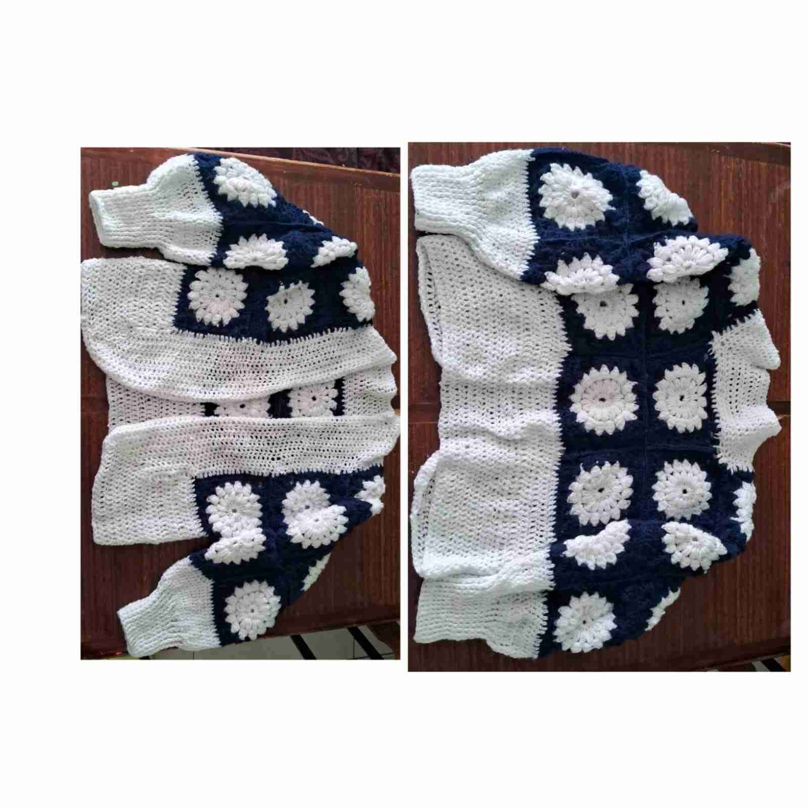 Cardigan tejido a crochet