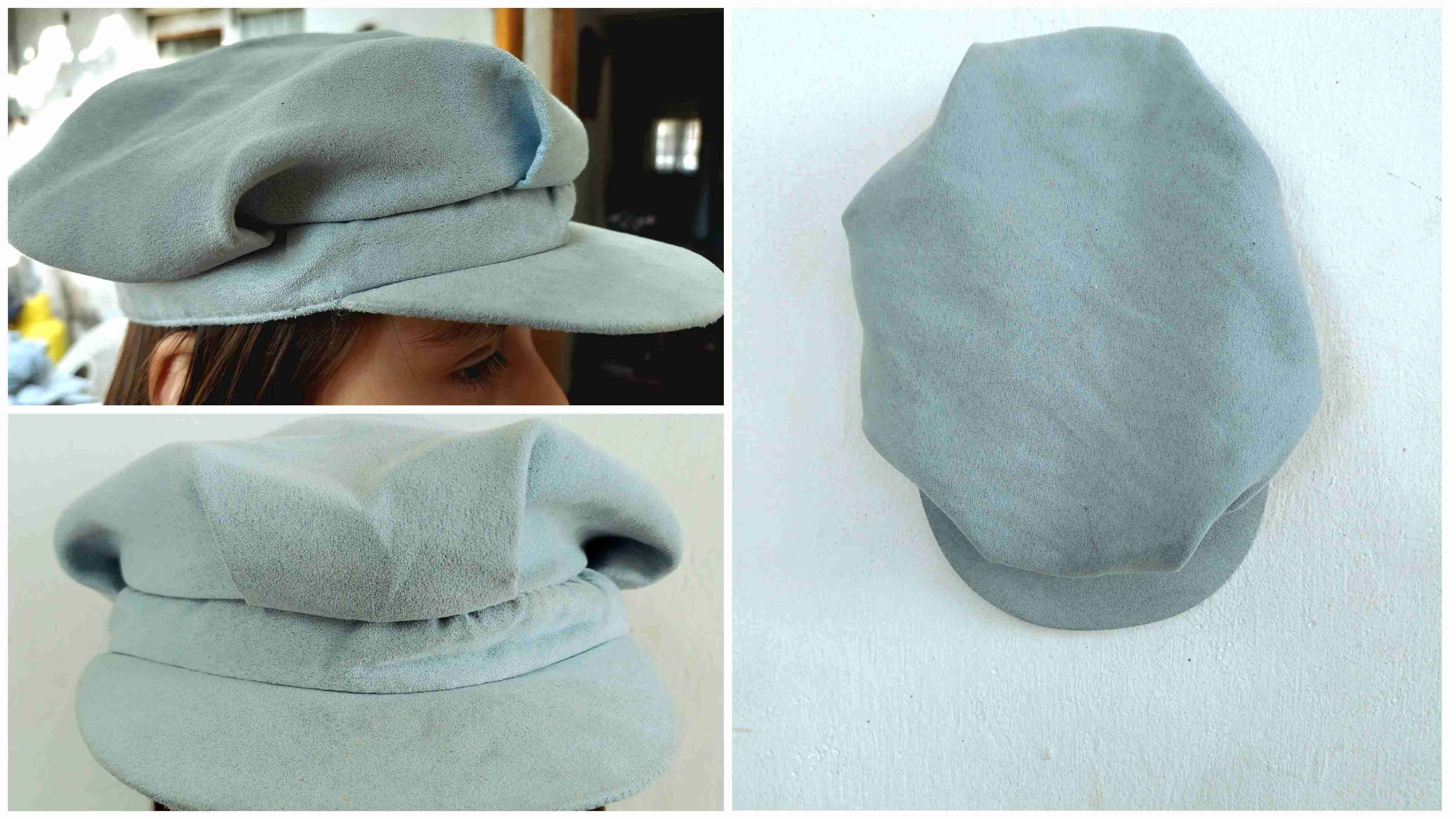 Gorra celeste estilo boina