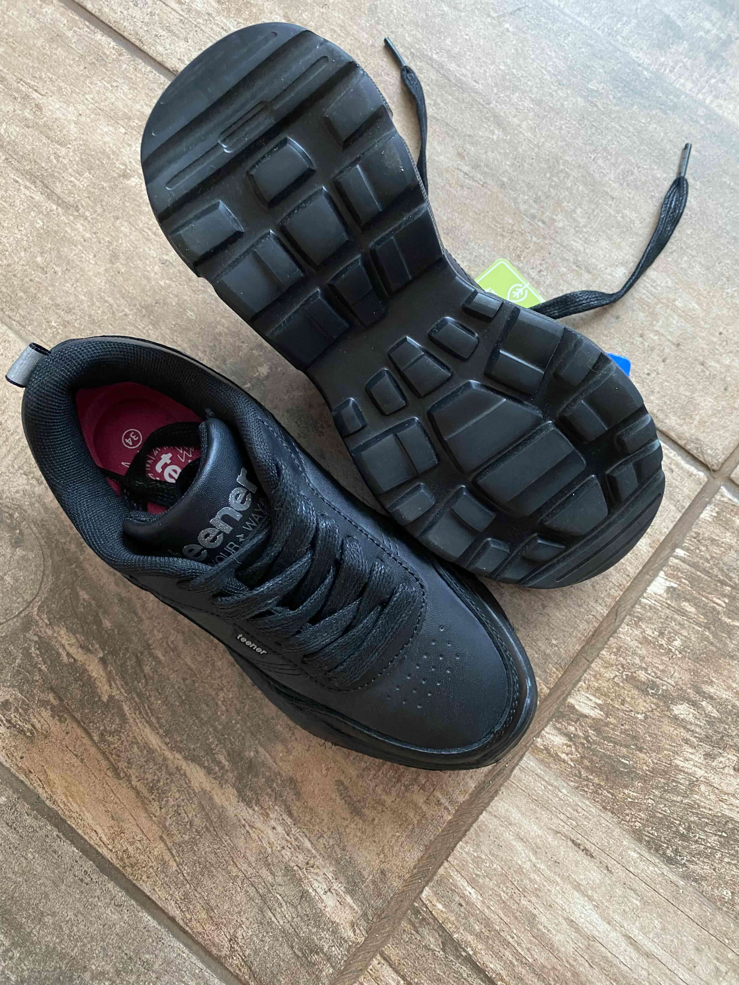 Zapatillas escolares niña negras nuevas - miniatura 4