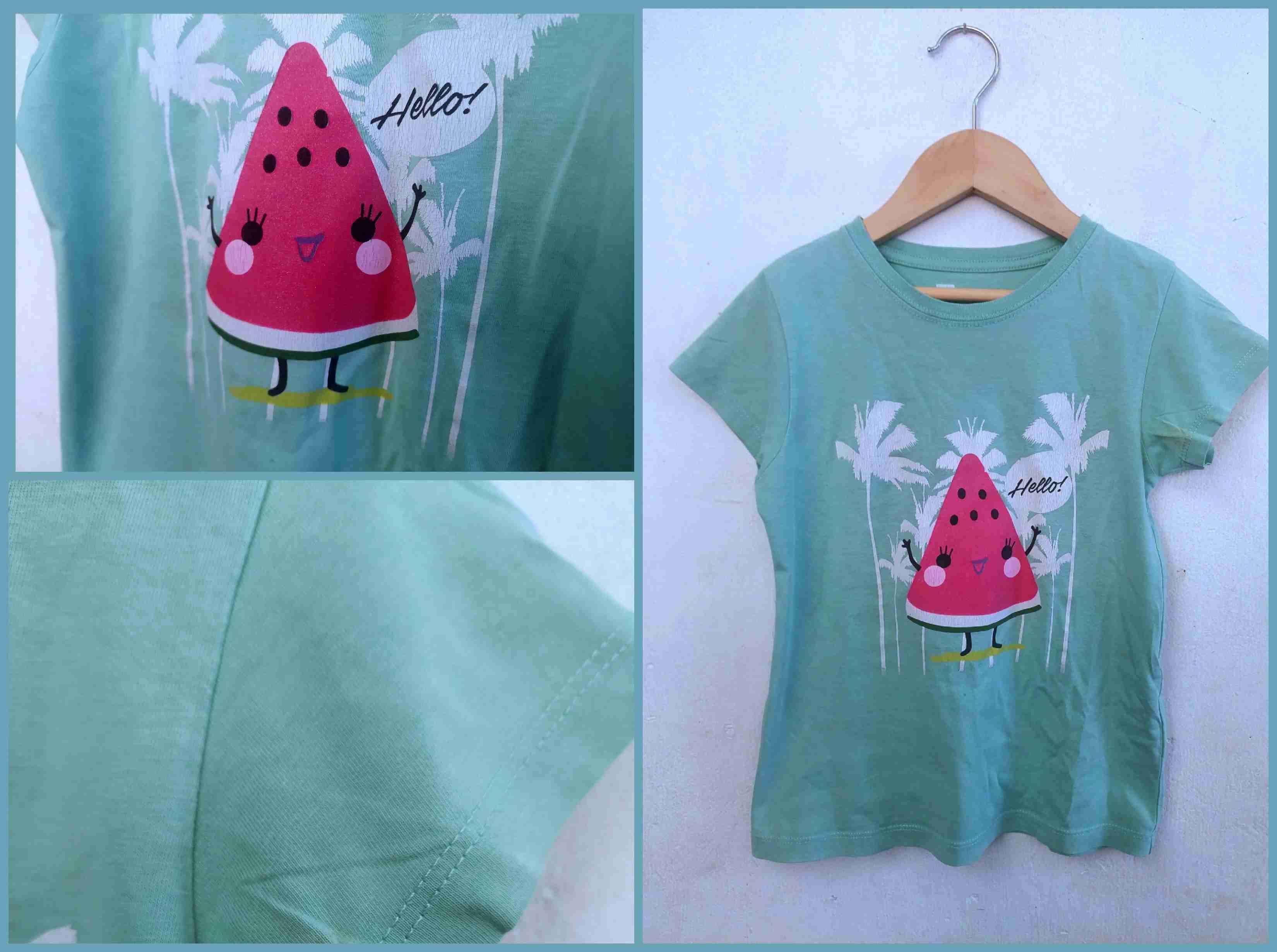 Polera verde con estampado sandía
