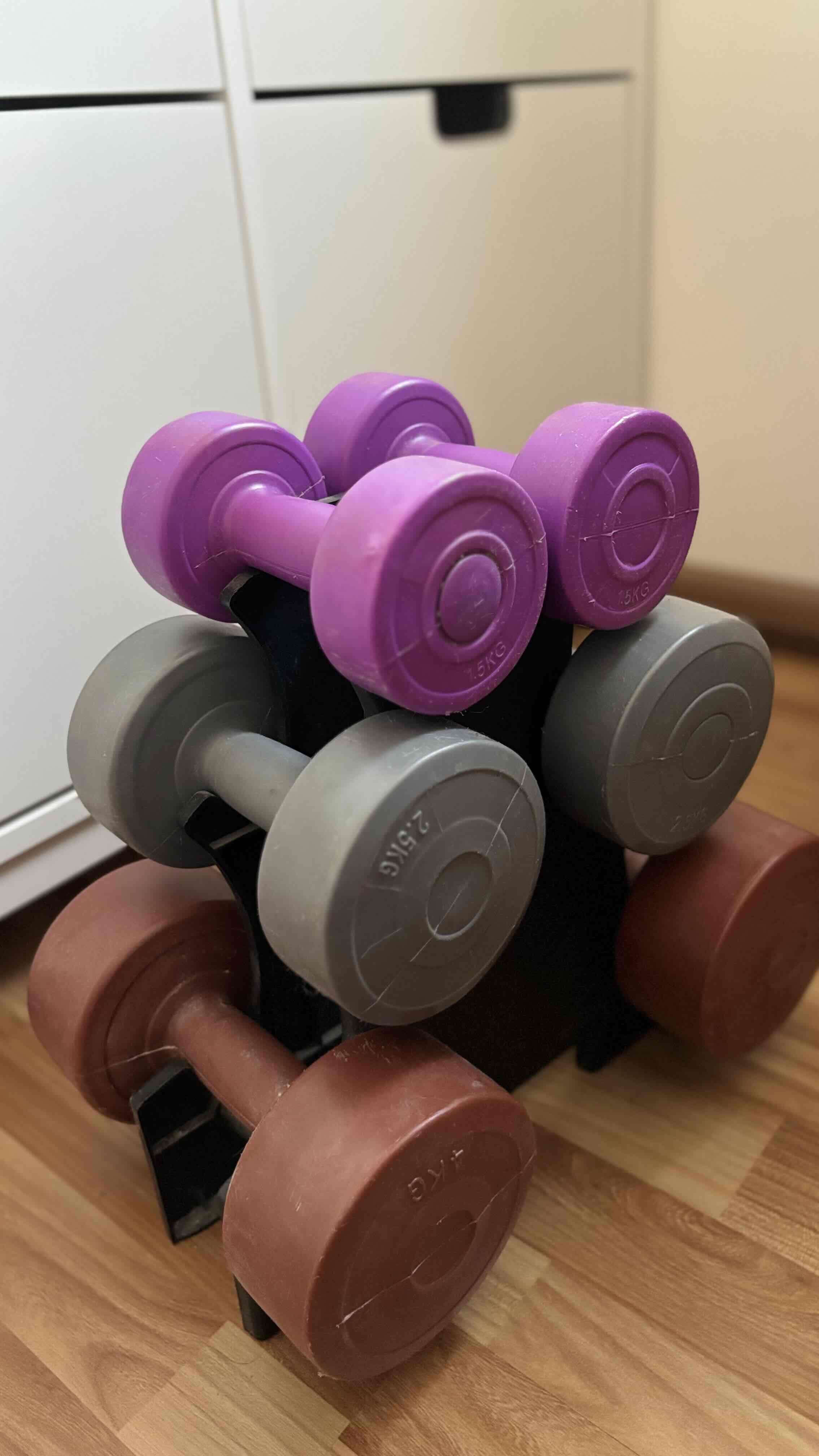 Juego de pesas con soporte - miniatura 3