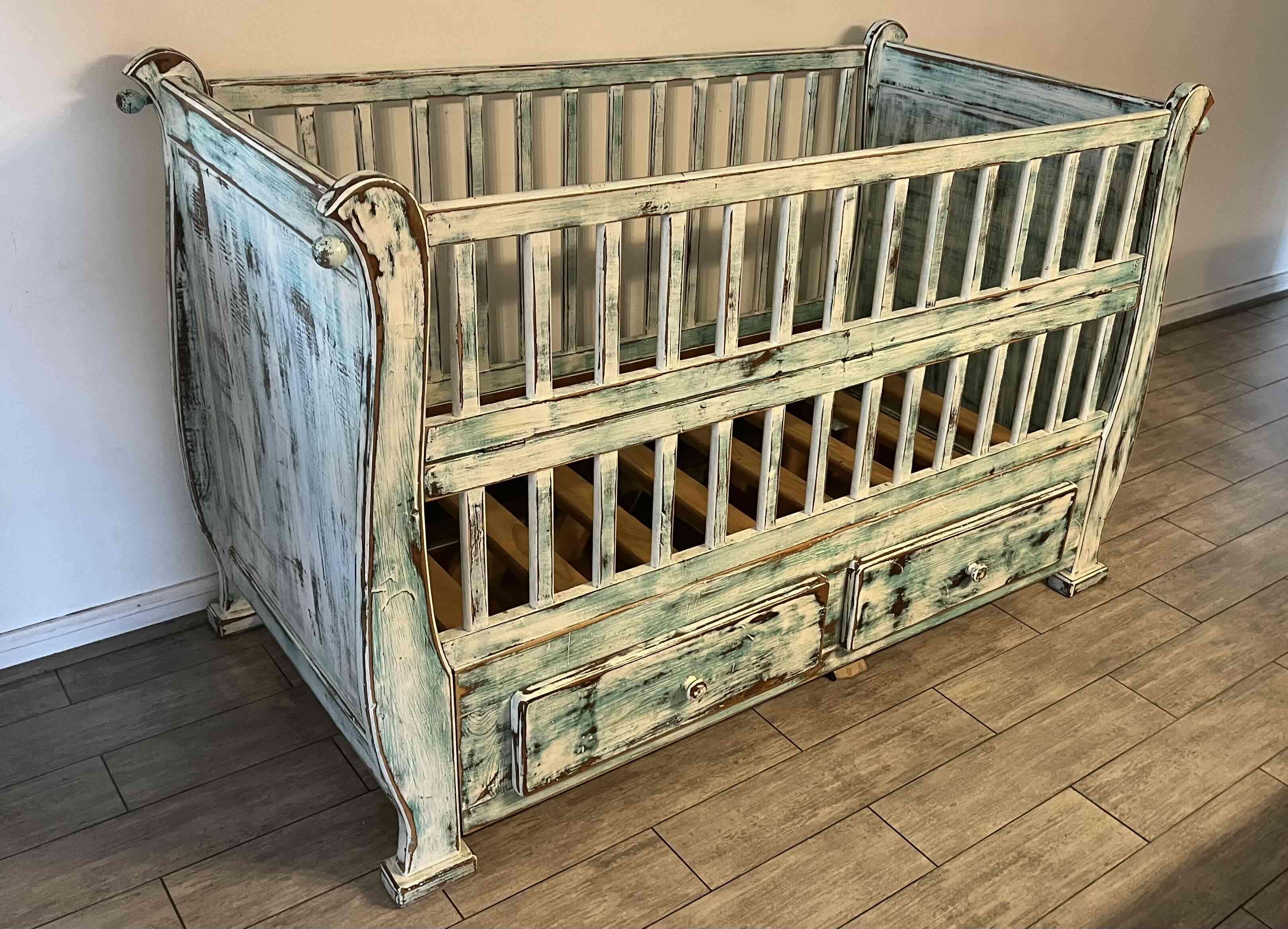 Cuna Cuja / Cama de Transición, Vintage de Madera