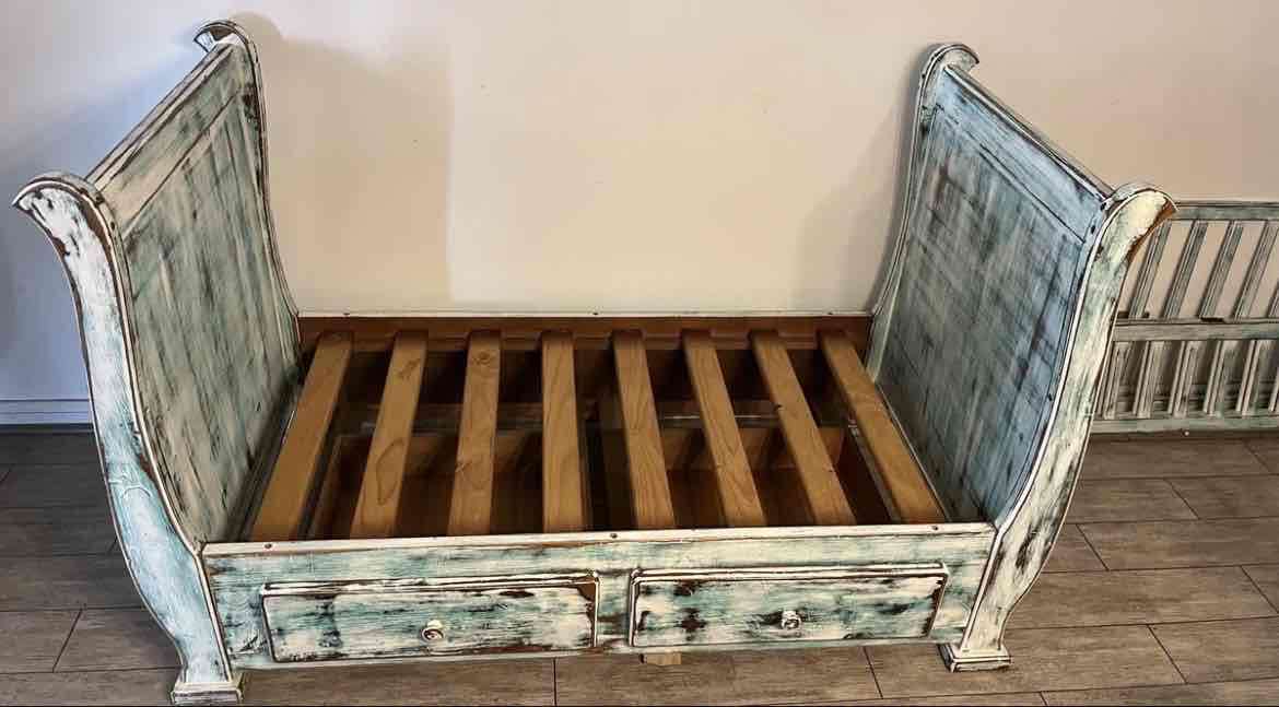 Cuna Cuja / Cama de Transición, Vintage de Madera - miniatura 6