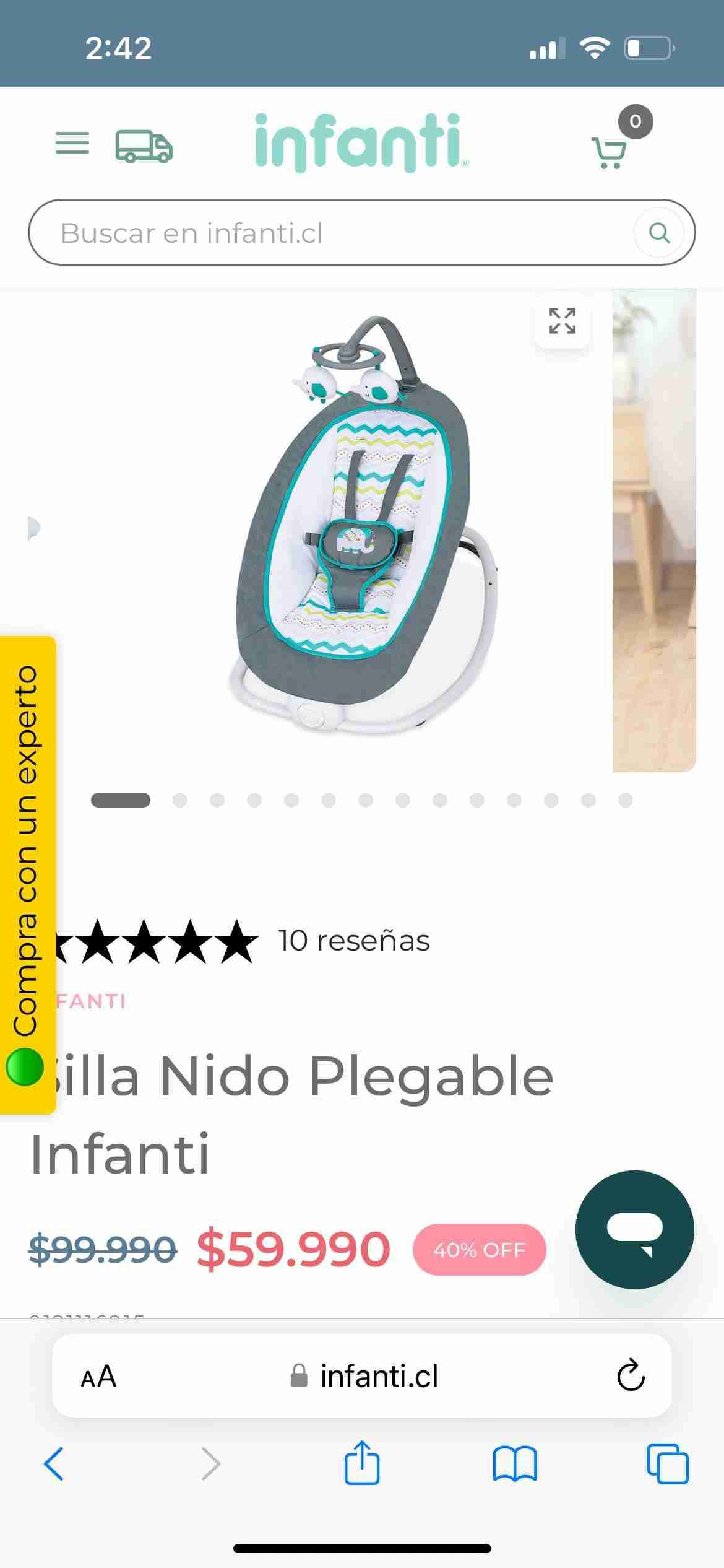 Silla mecedora infanti plegable - miniatura 4