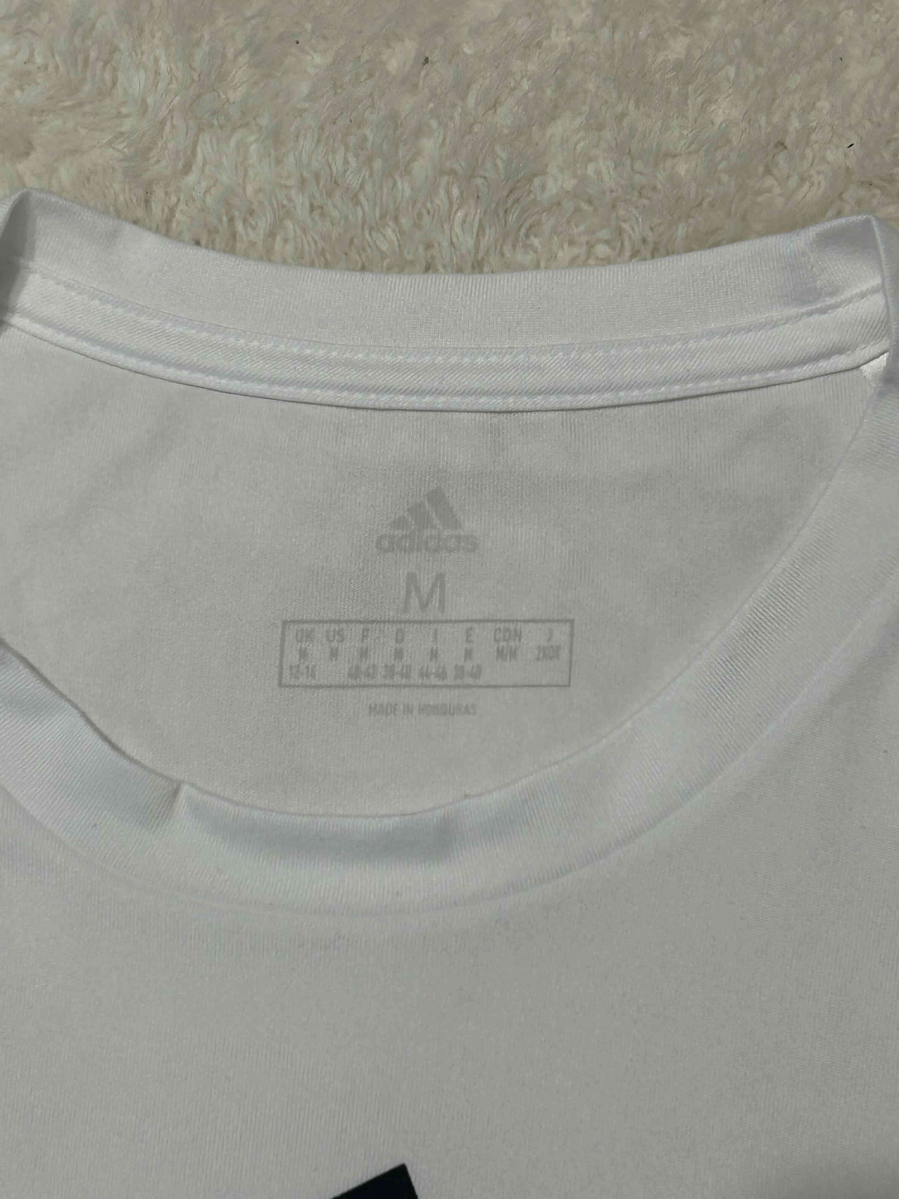Polera blanca Adidas logo grande - miniatura 3