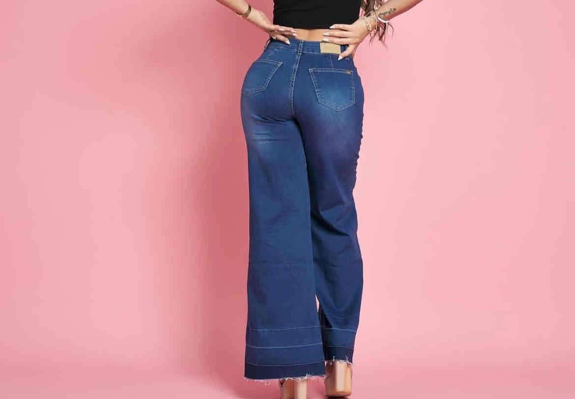 Jeans azules bota ancha - miniatura 5