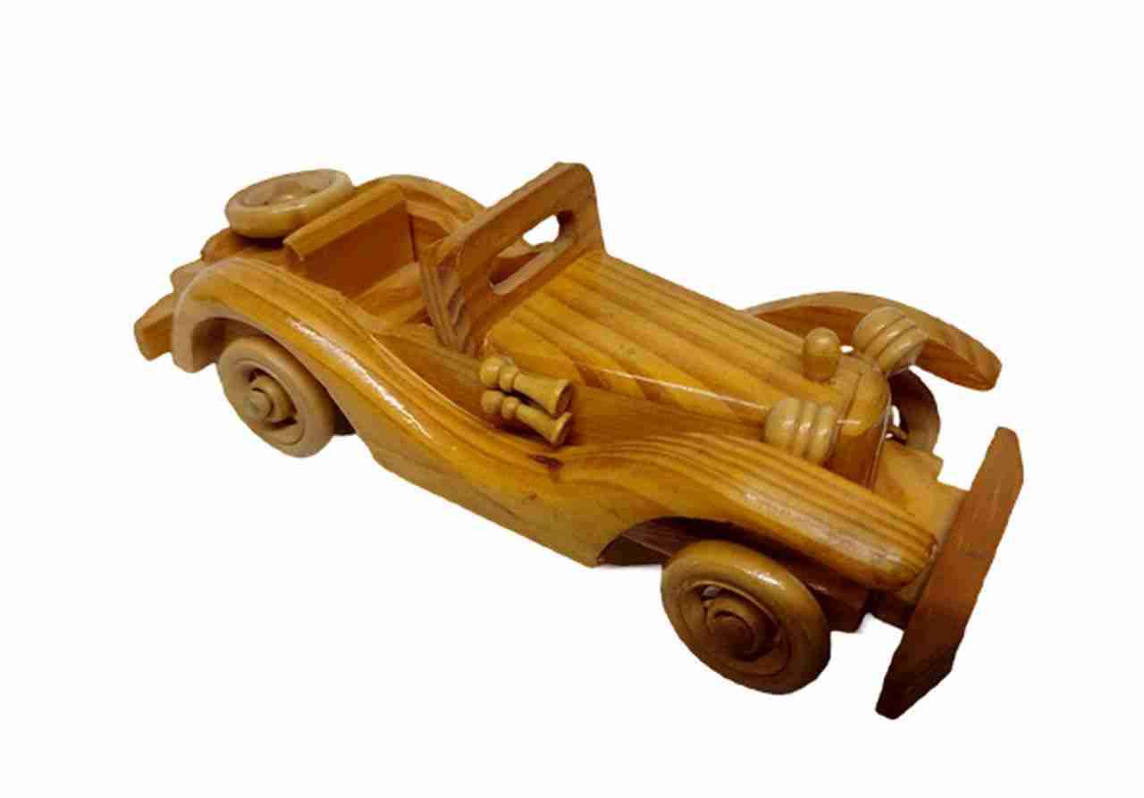 AUTO DE MADERA REPLICA ROLLS ROYCE SILVER GHOST - miniatura 2