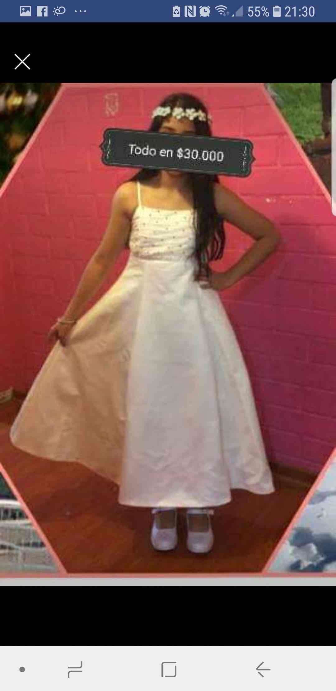 Vestido de ceremonia blanco