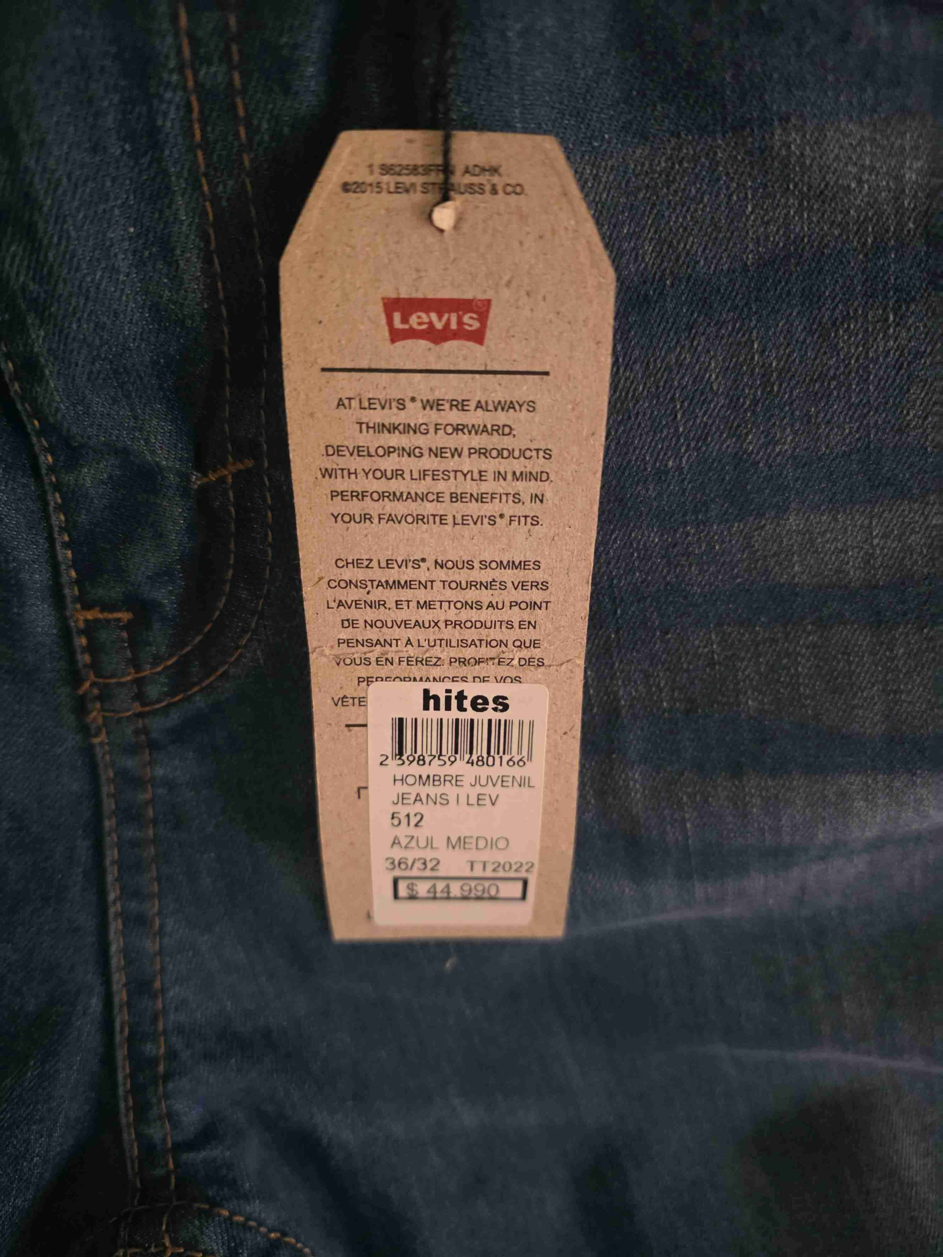 Jeans Levi's azul nuevos - miniatura 3