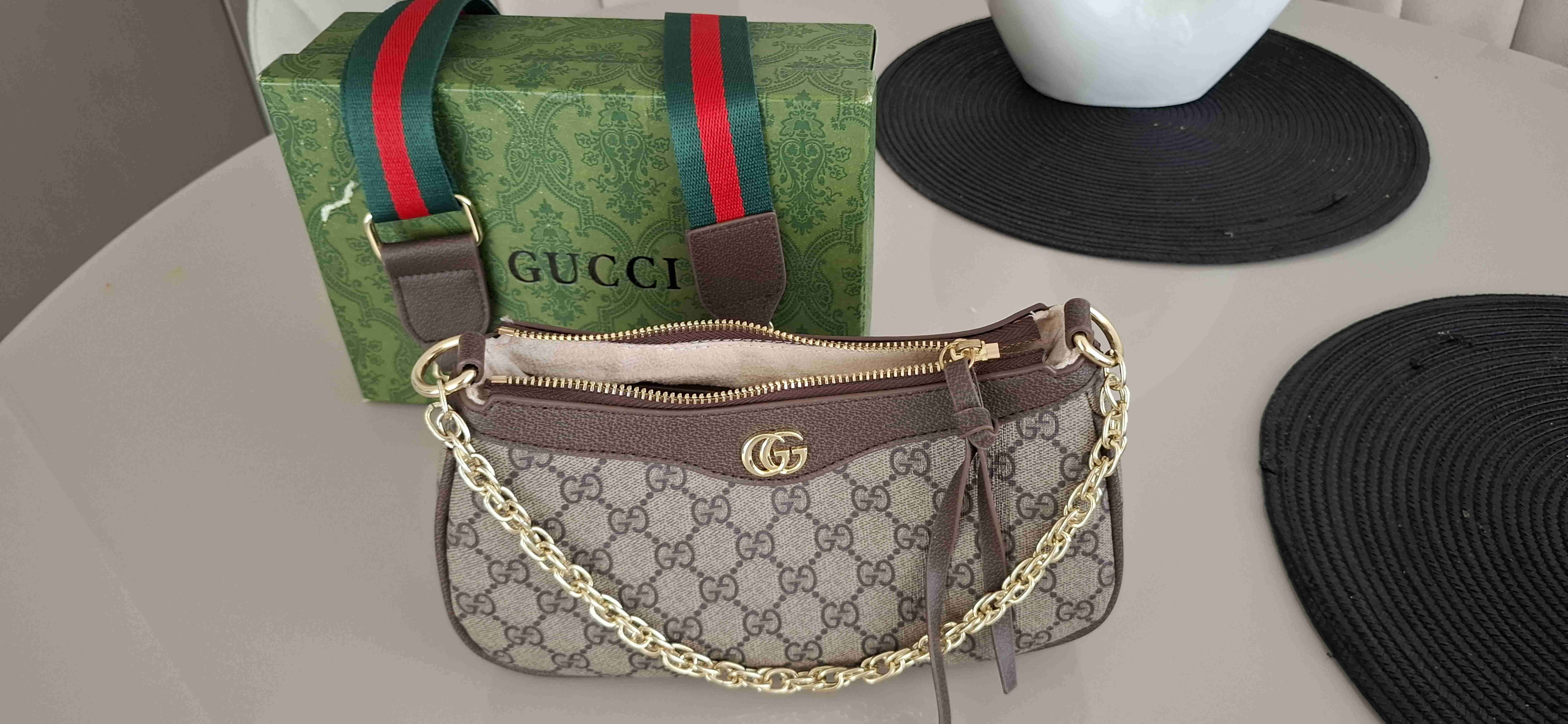 Cartera Gucci monograma beige - miniatura 3