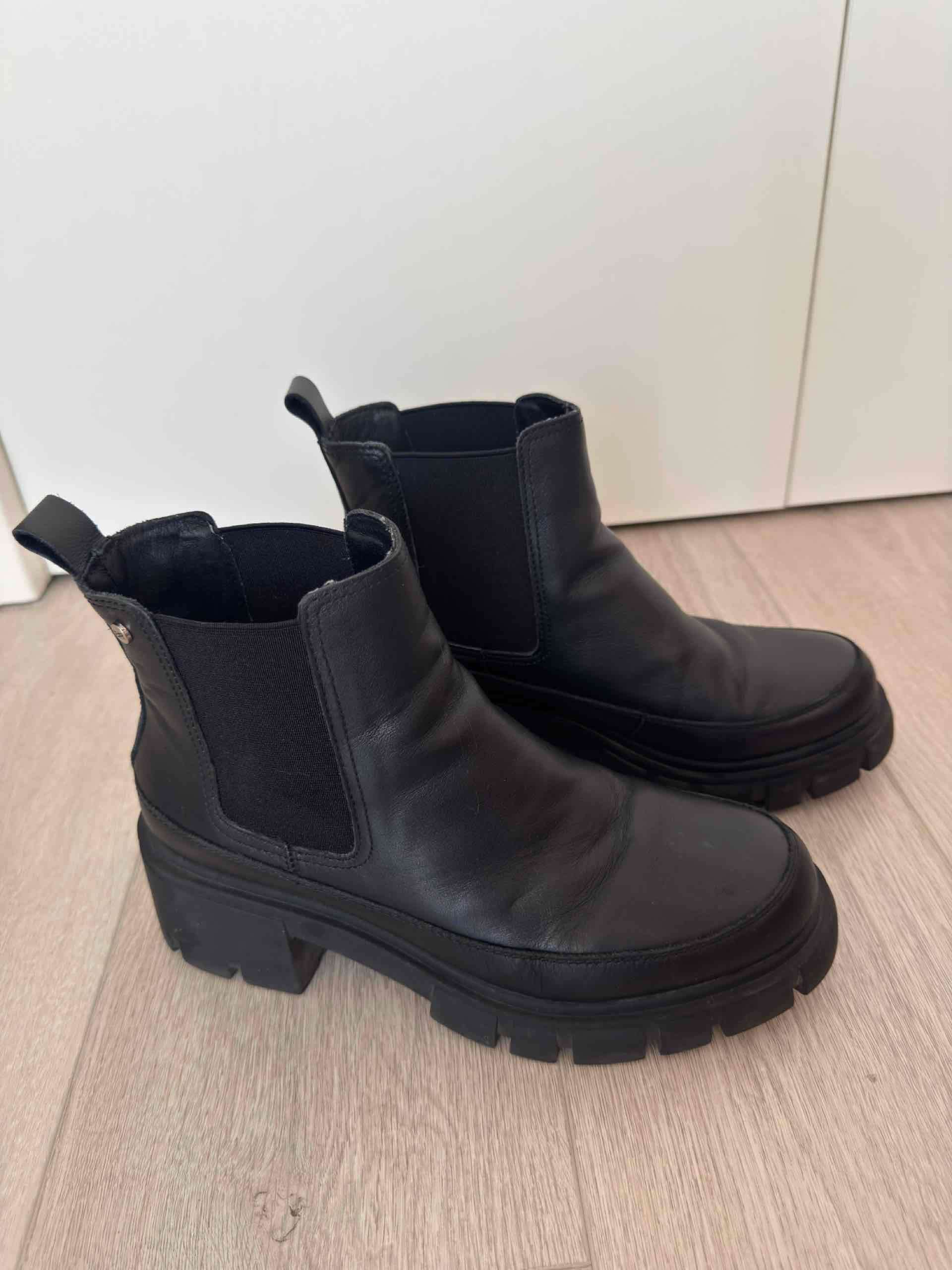 Botines negros cuero mujer - miniatura 2