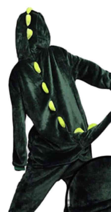 Disfraz pijama de dinosaurio verde - miniatura 2