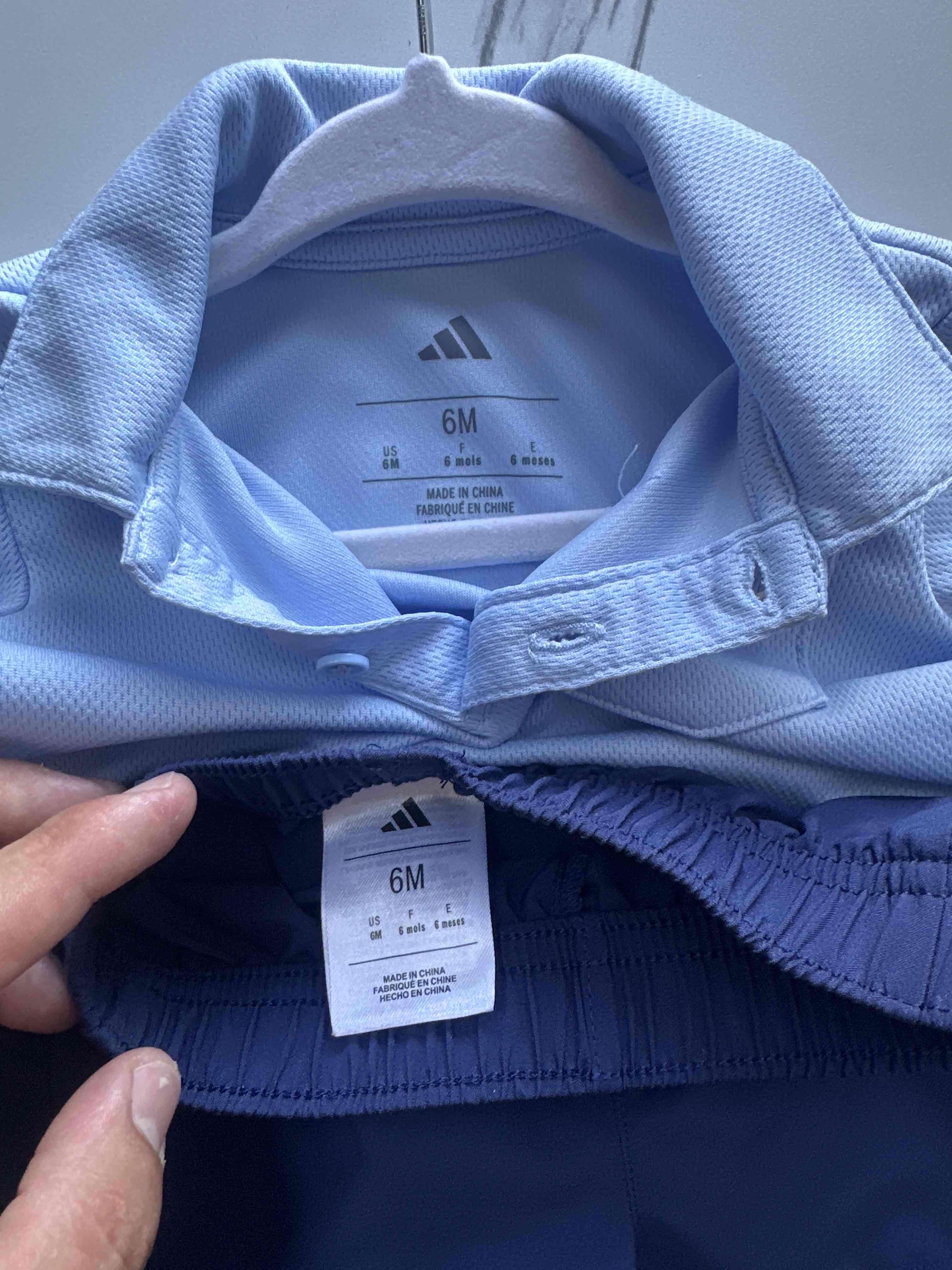 Polera polo adidas celeste niño - miniatura 3