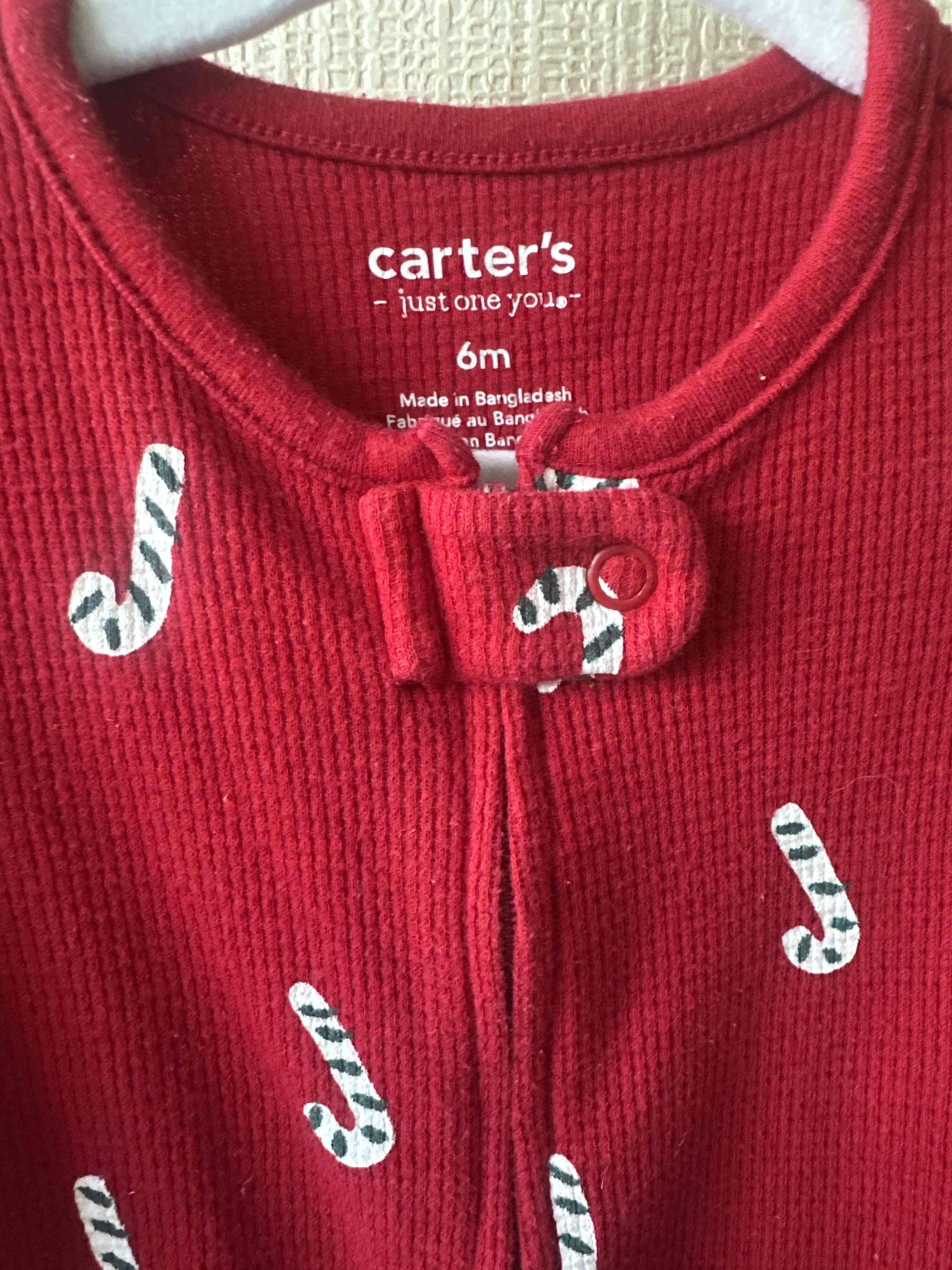 Enterito bebé rojo con bastones - miniatura 2