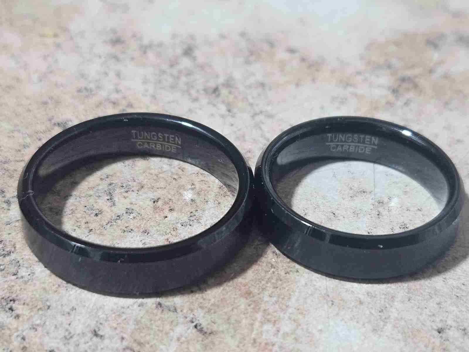 Anillos de carburo de tungsteno negros - miniatura 3