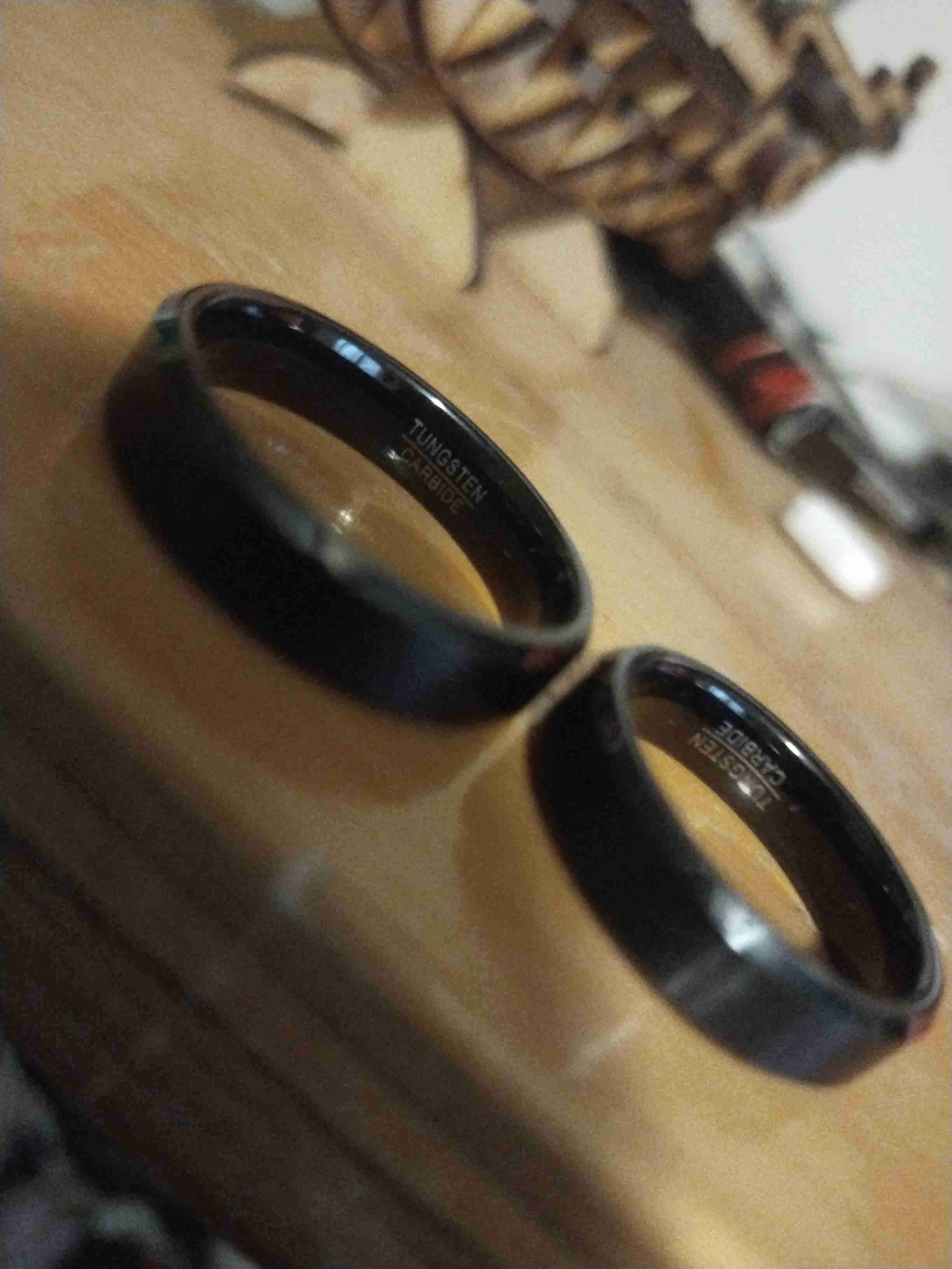 Anillos de carburo de tungsteno negros - miniatura 5