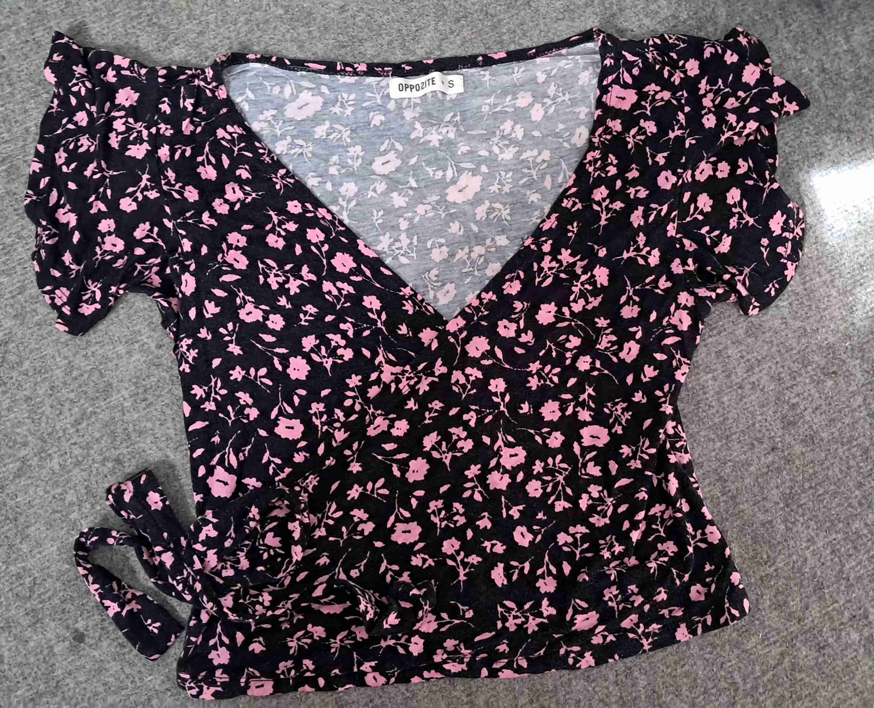 Blusa floral manga corta