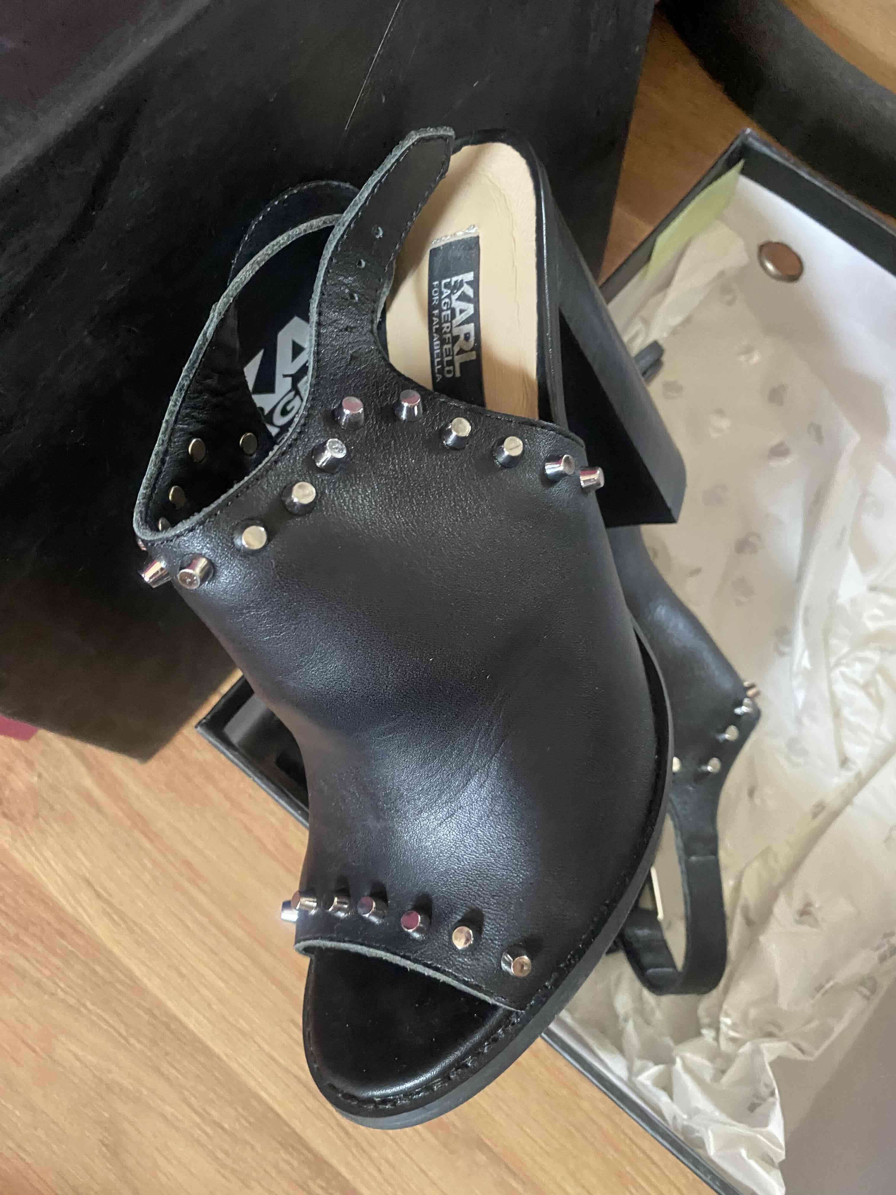 Sandalias de taco Karl Lagerfeld negras - miniatura 3