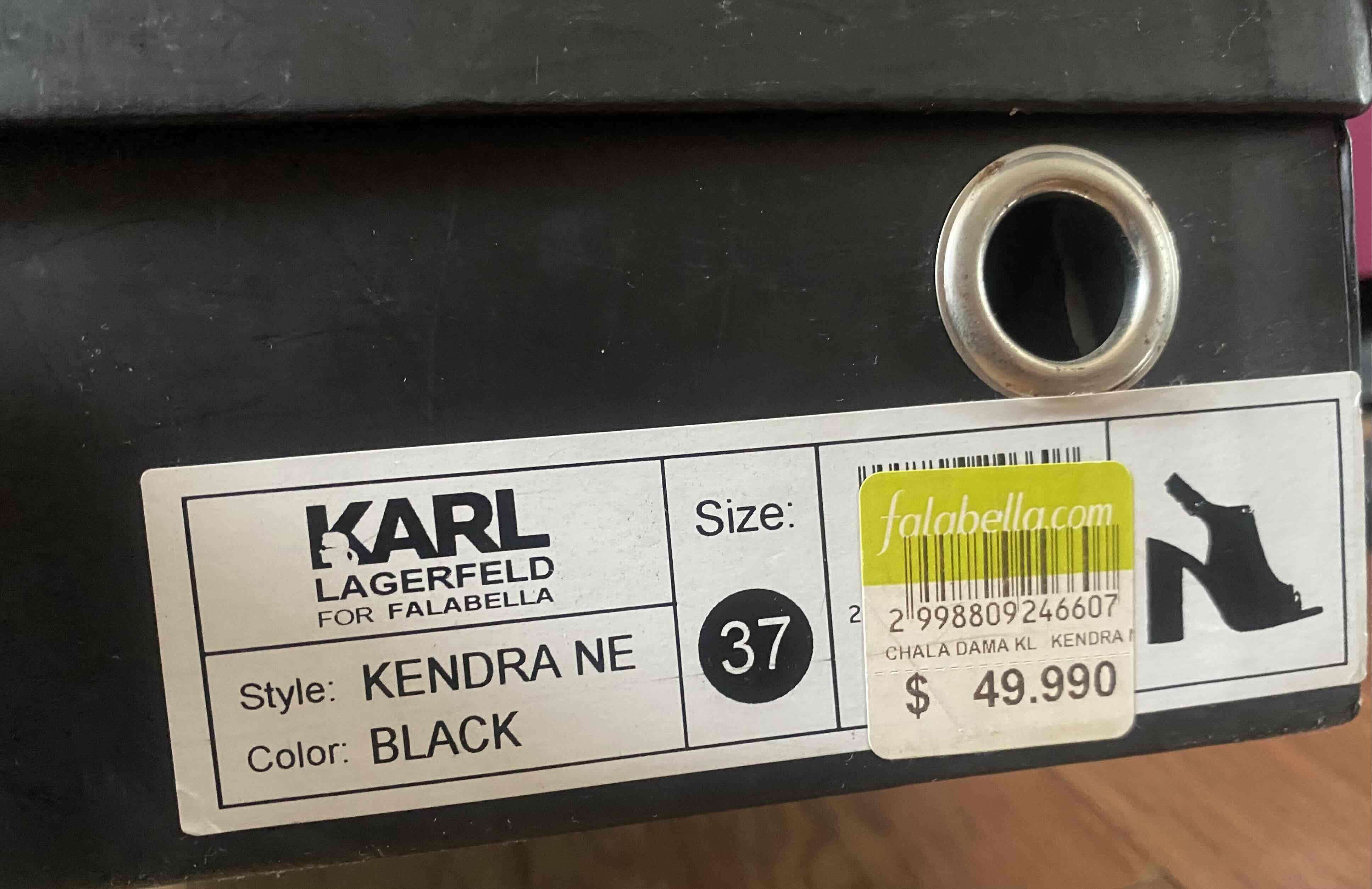 Sandalias de taco Karl Lagerfeld negras - miniatura 6