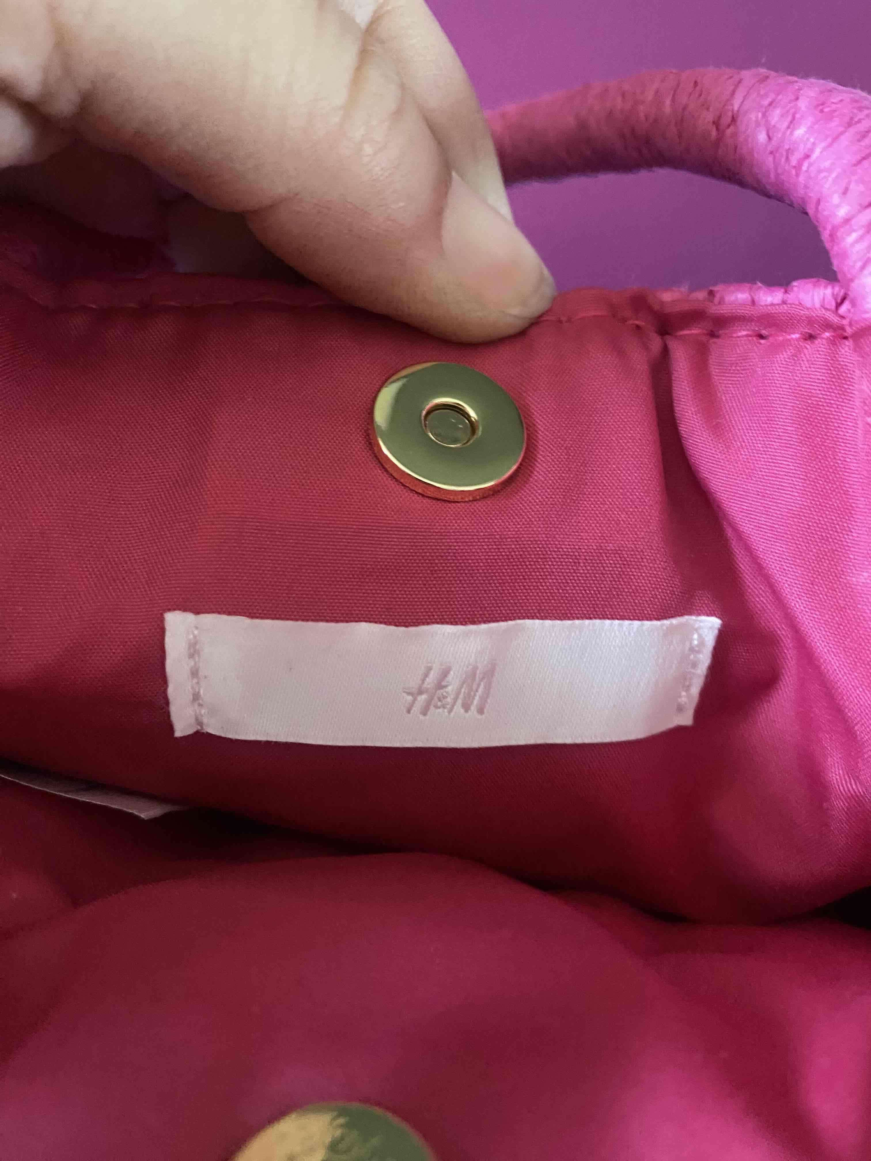 Bolso tejido rosa. Marca H&M - miniatura 4