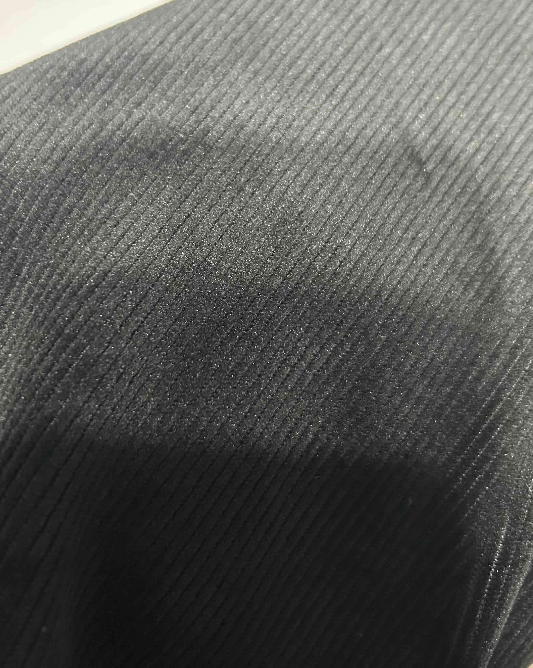 Pantalones de campana negros cotelé elasticado - miniatura 3