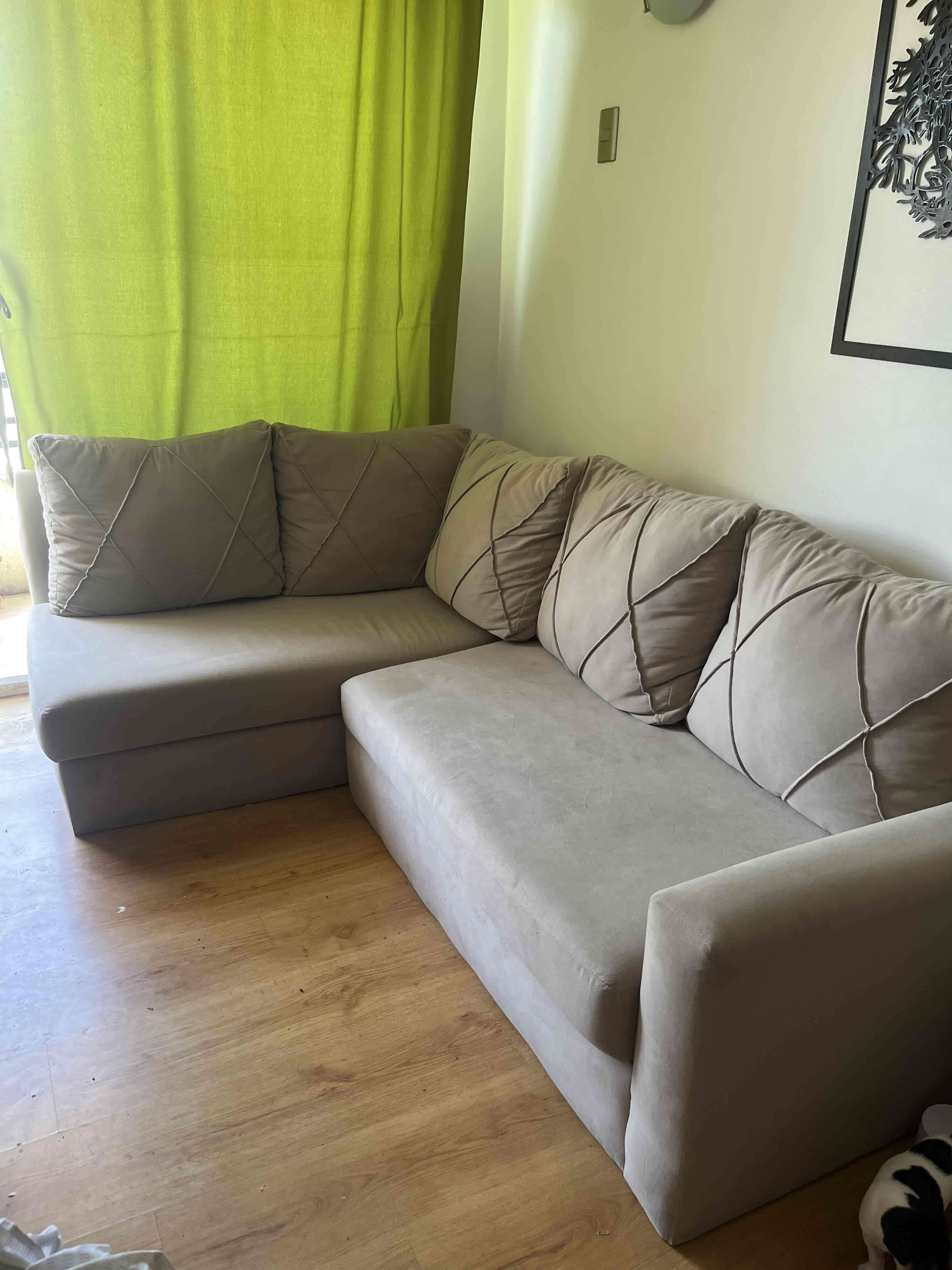 Sofá seccional beige - miniatura 4