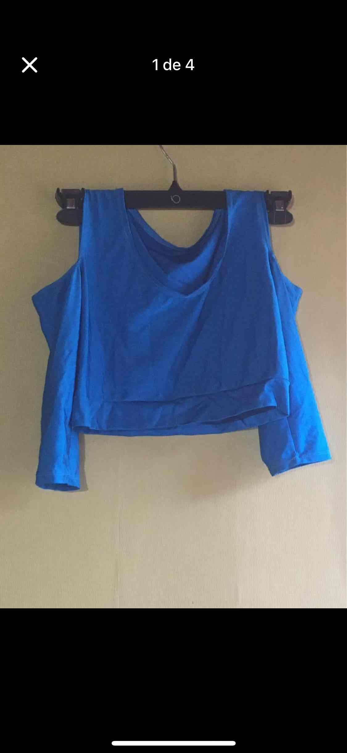 Conjunto azul con hombros descubiertos - miniatura 5