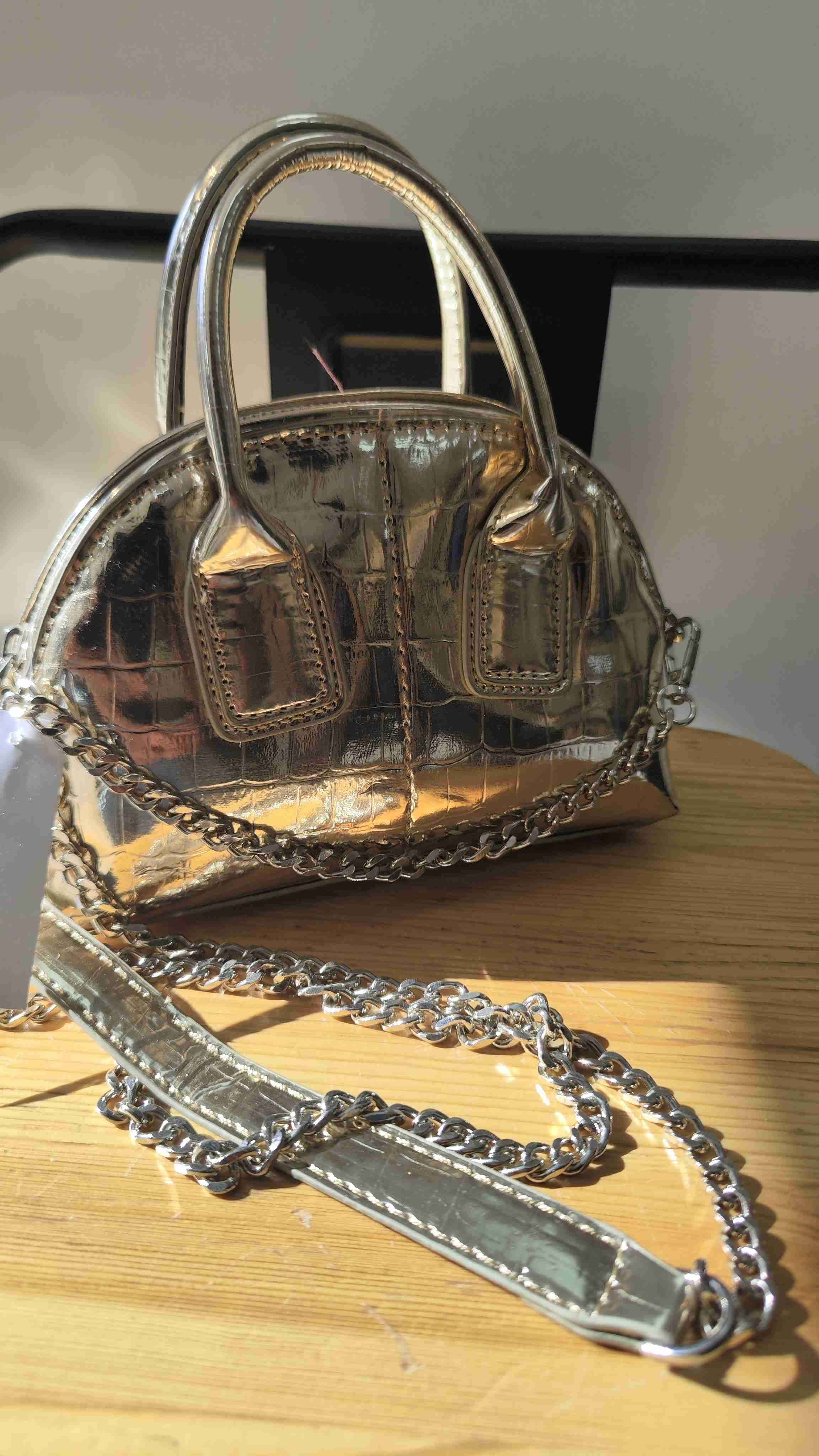 Cartera dorada de cuero PU - miniatura 3