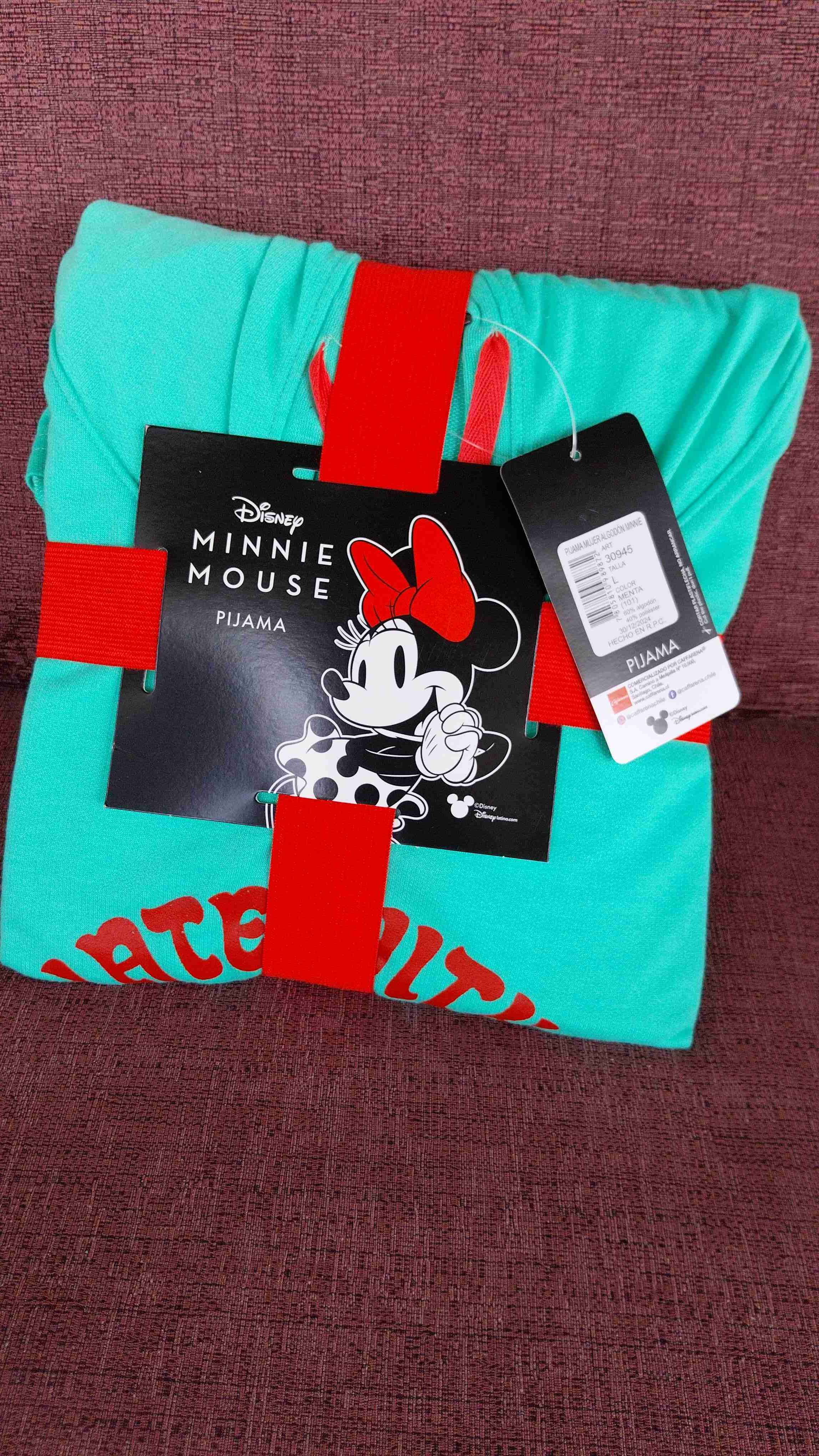 Pijama Minnie Mouse verde y gris con gorro - miniatura 4