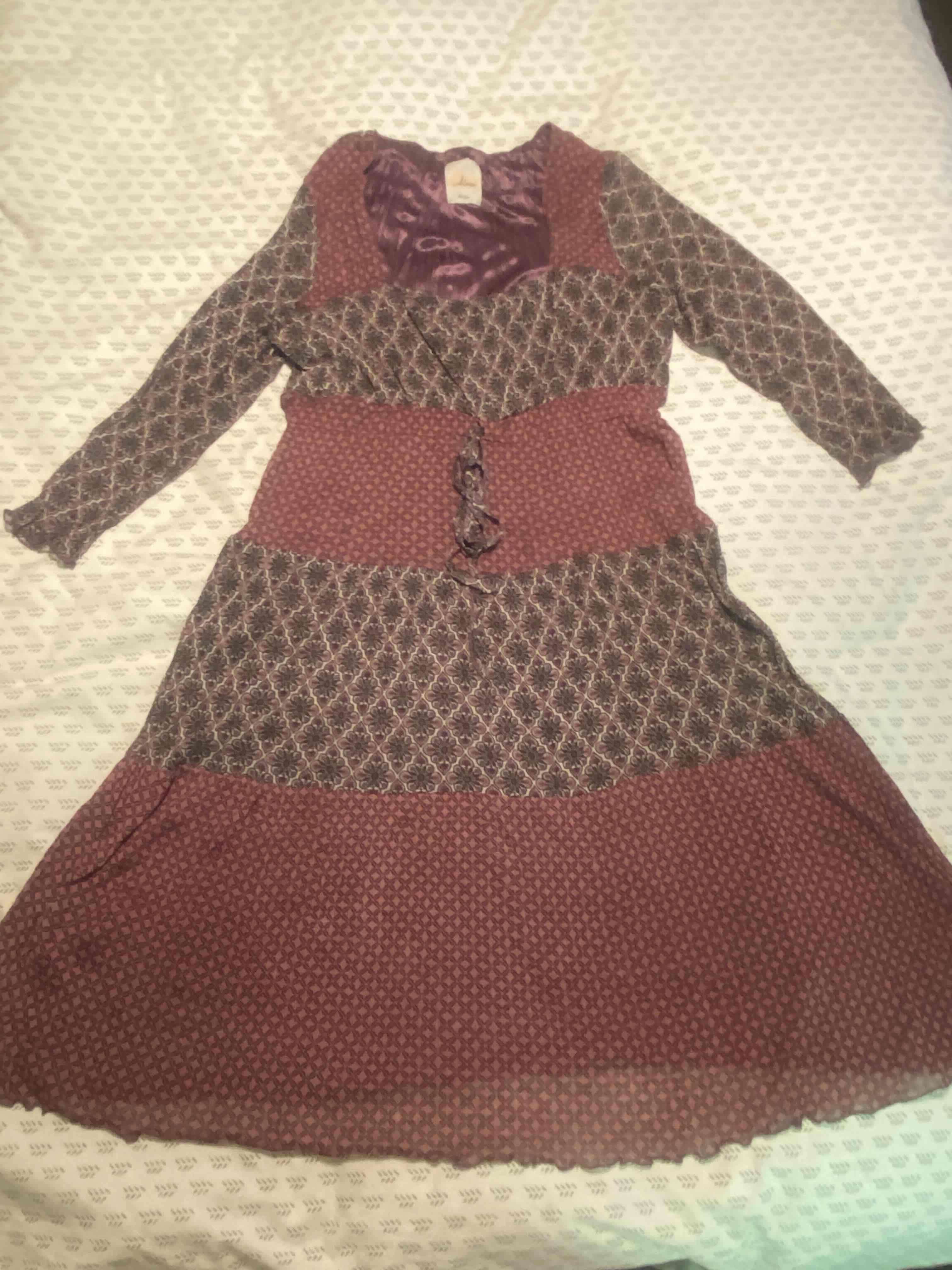 Vestido bohemio manga 3/4 - miniatura 5