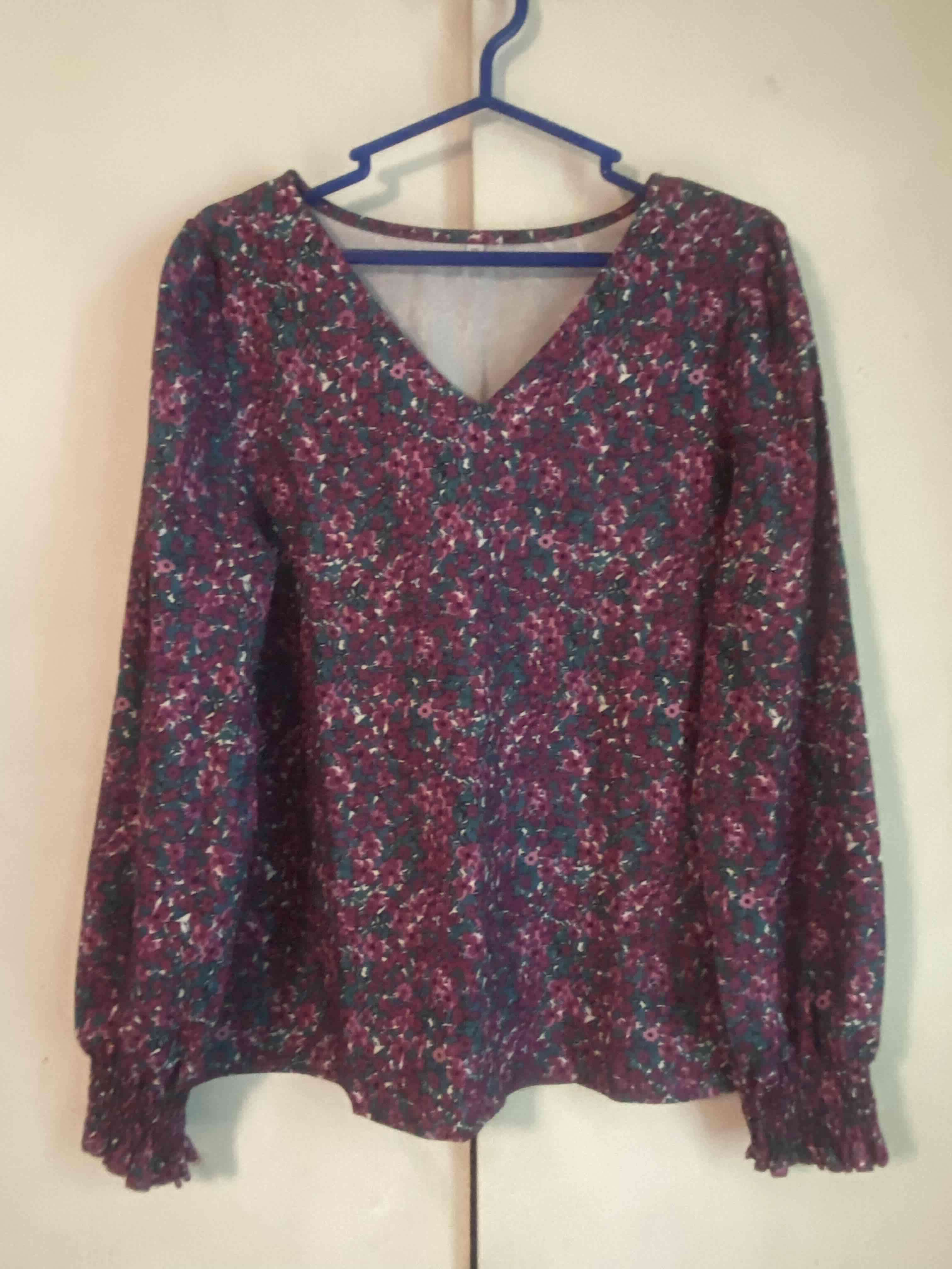 Blusa floral manga larga - miniatura 5