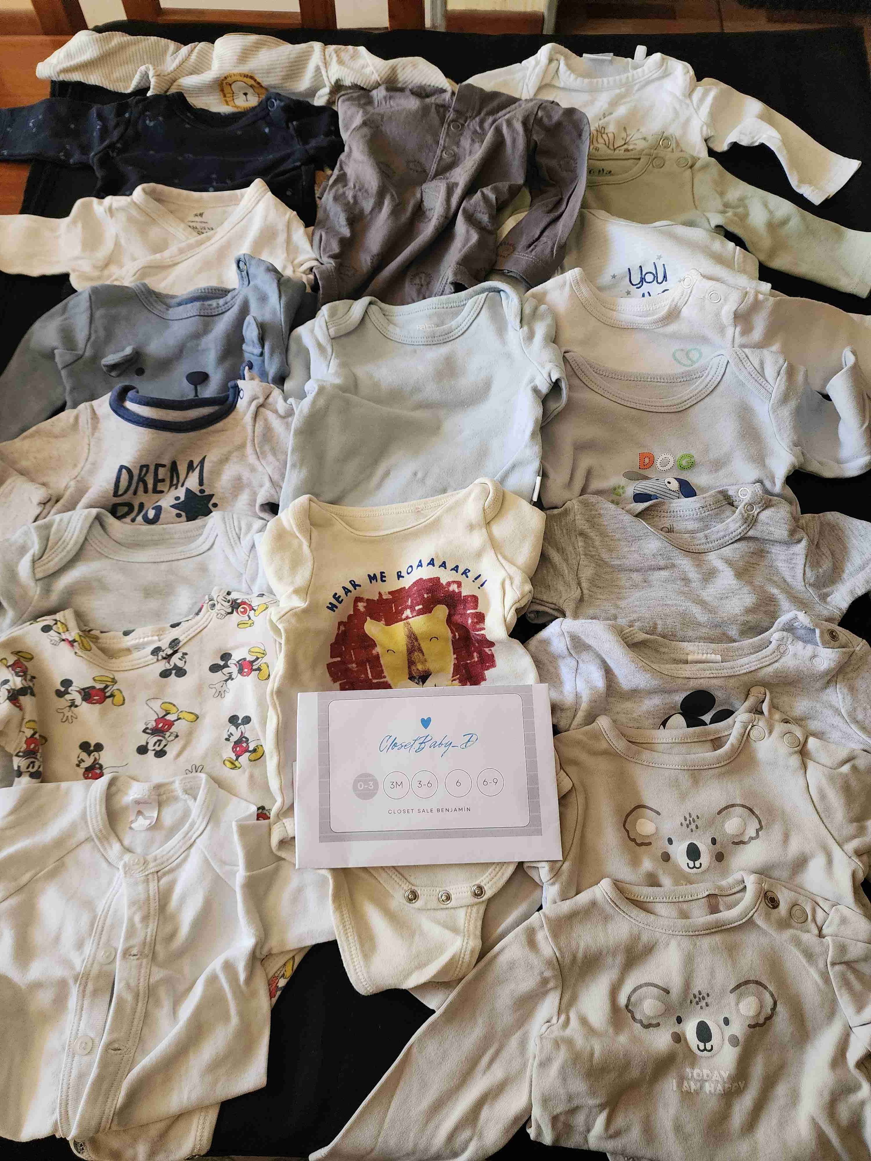 Lote de bodies para bebé 0-6 meses