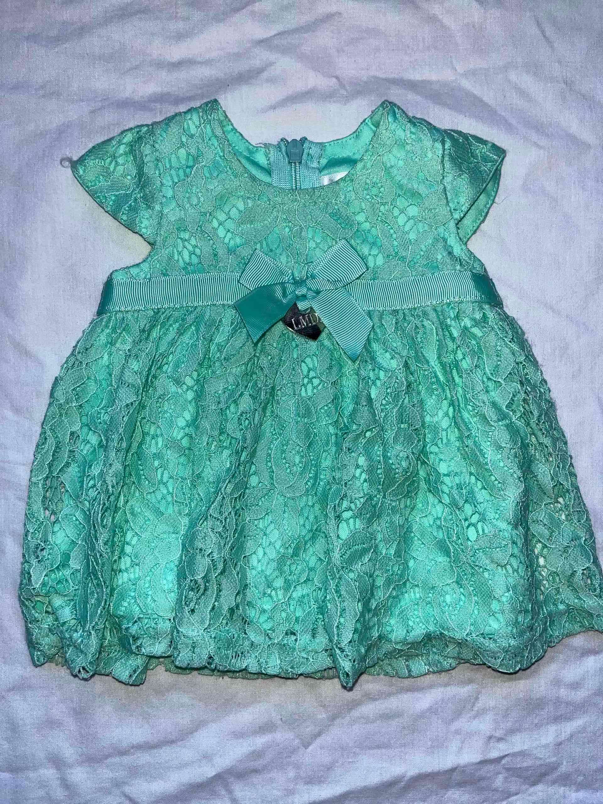Vestidos de bebé verde aqua - miniatura 2