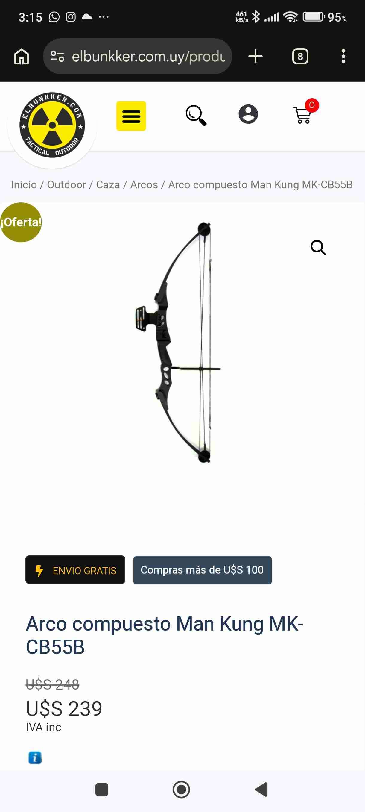 Arco compuesto 55 lbs - miniatura 5