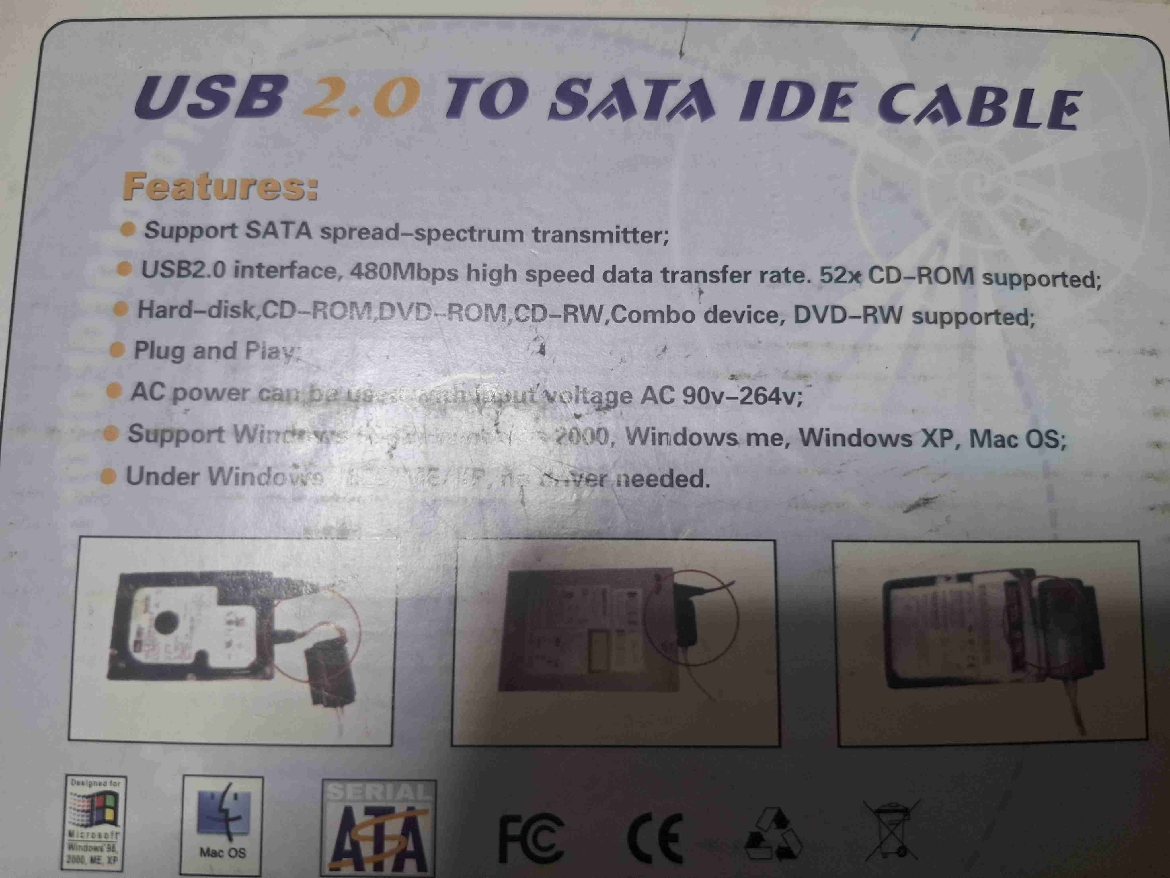 Cable USB 2.0 a SATA/IDE - miniatura 5