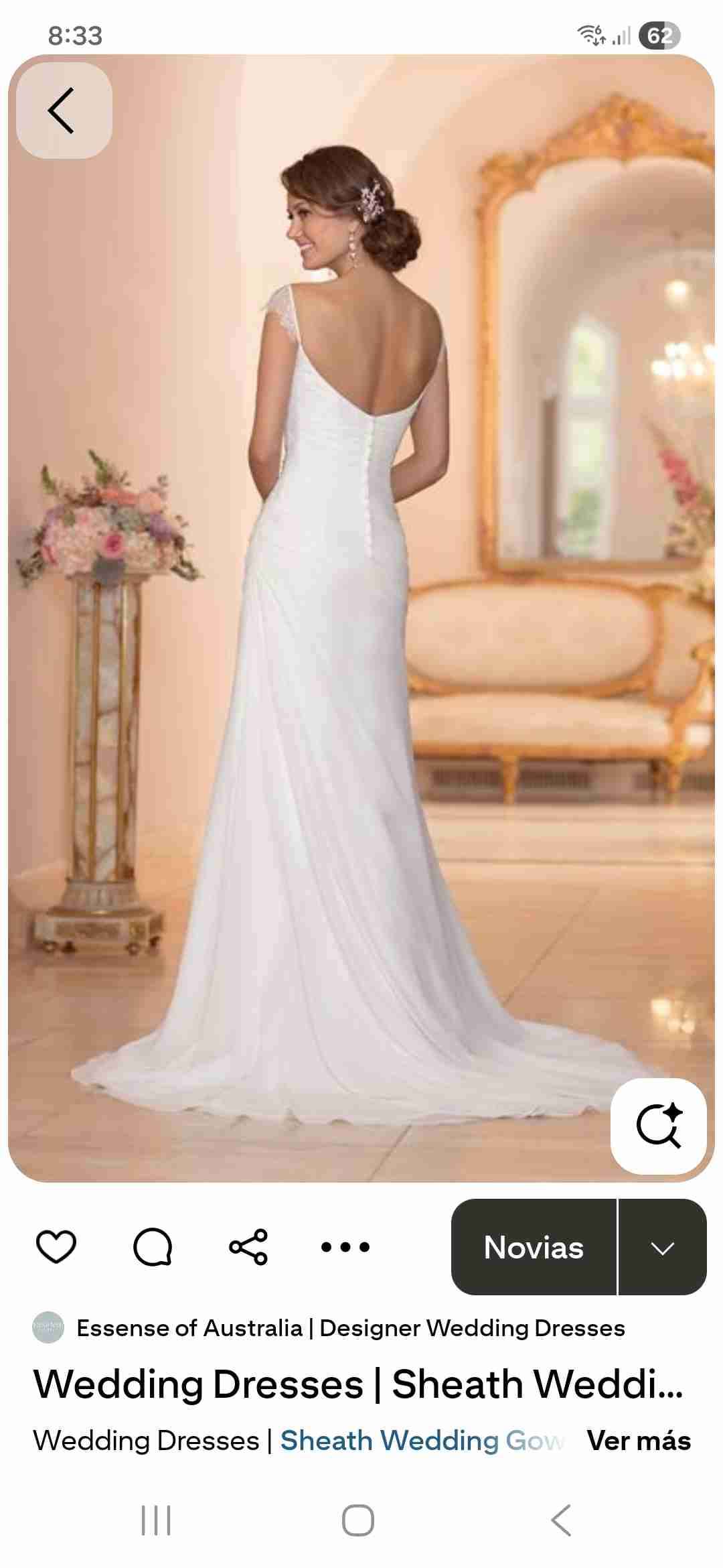 Vestido de novia blanco elegante - miniatura 2