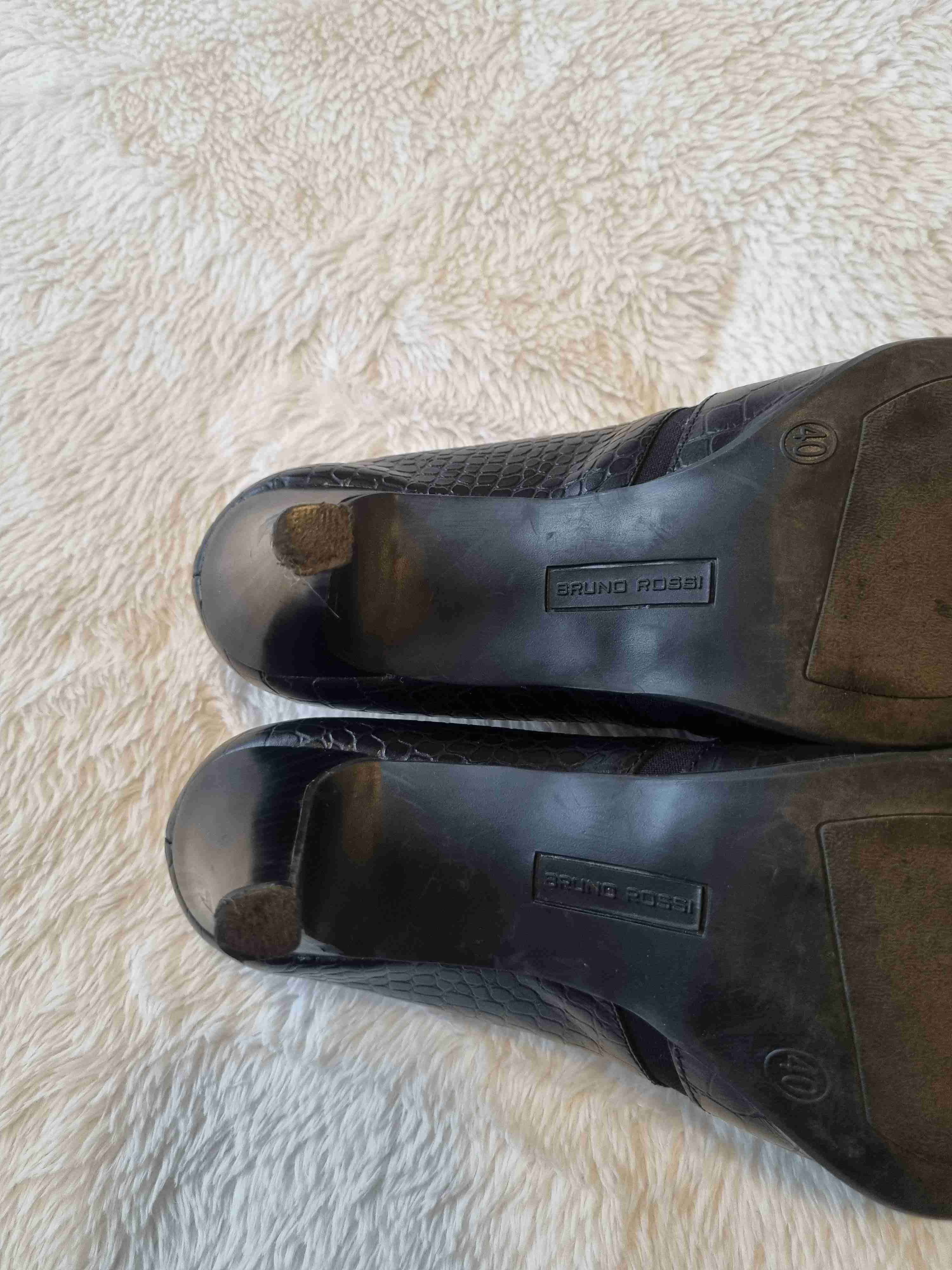 Zapatos negros de cuero para mujer Bruno Rossi - miniatura 3
