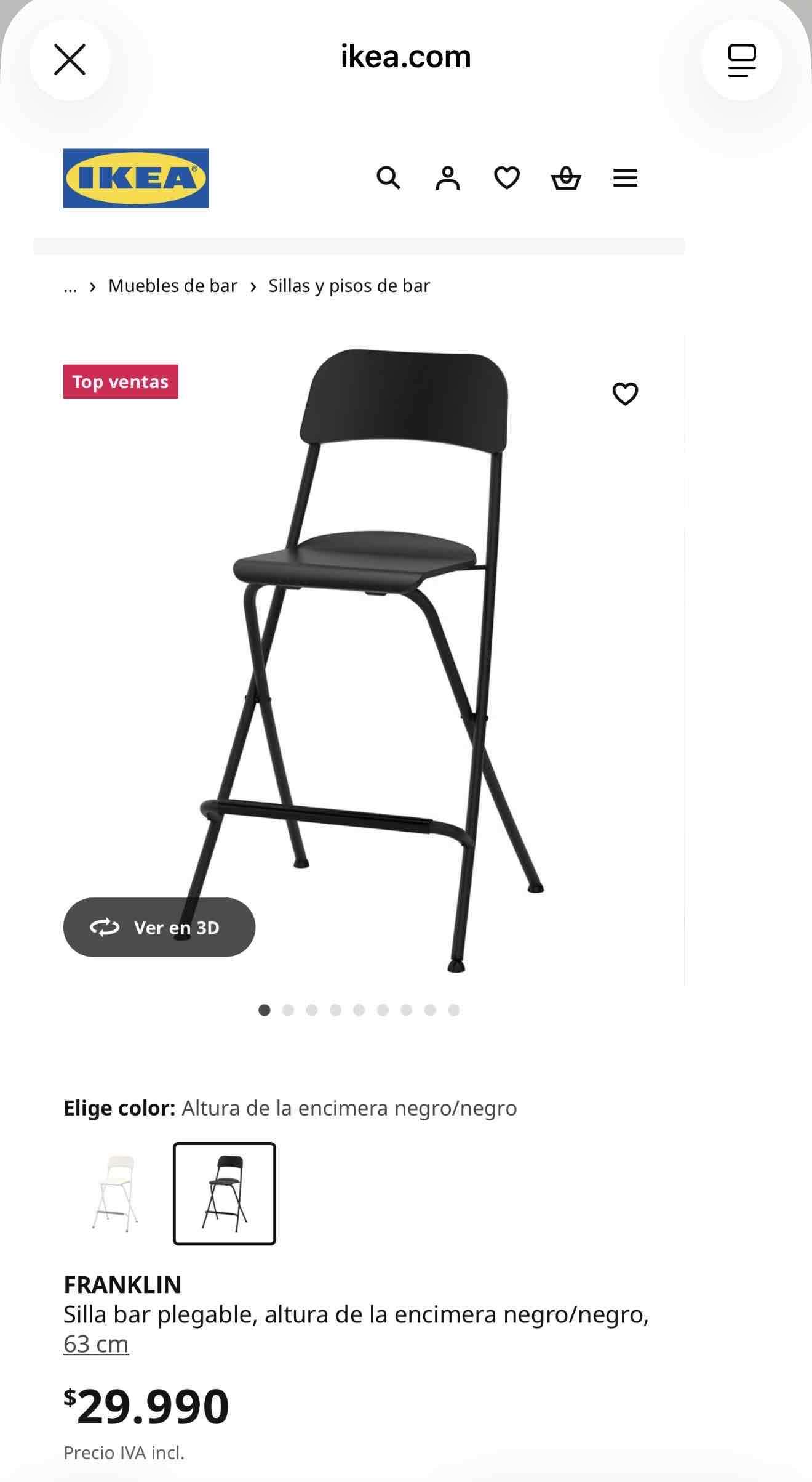 Sillas plegables negras - miniatura 4