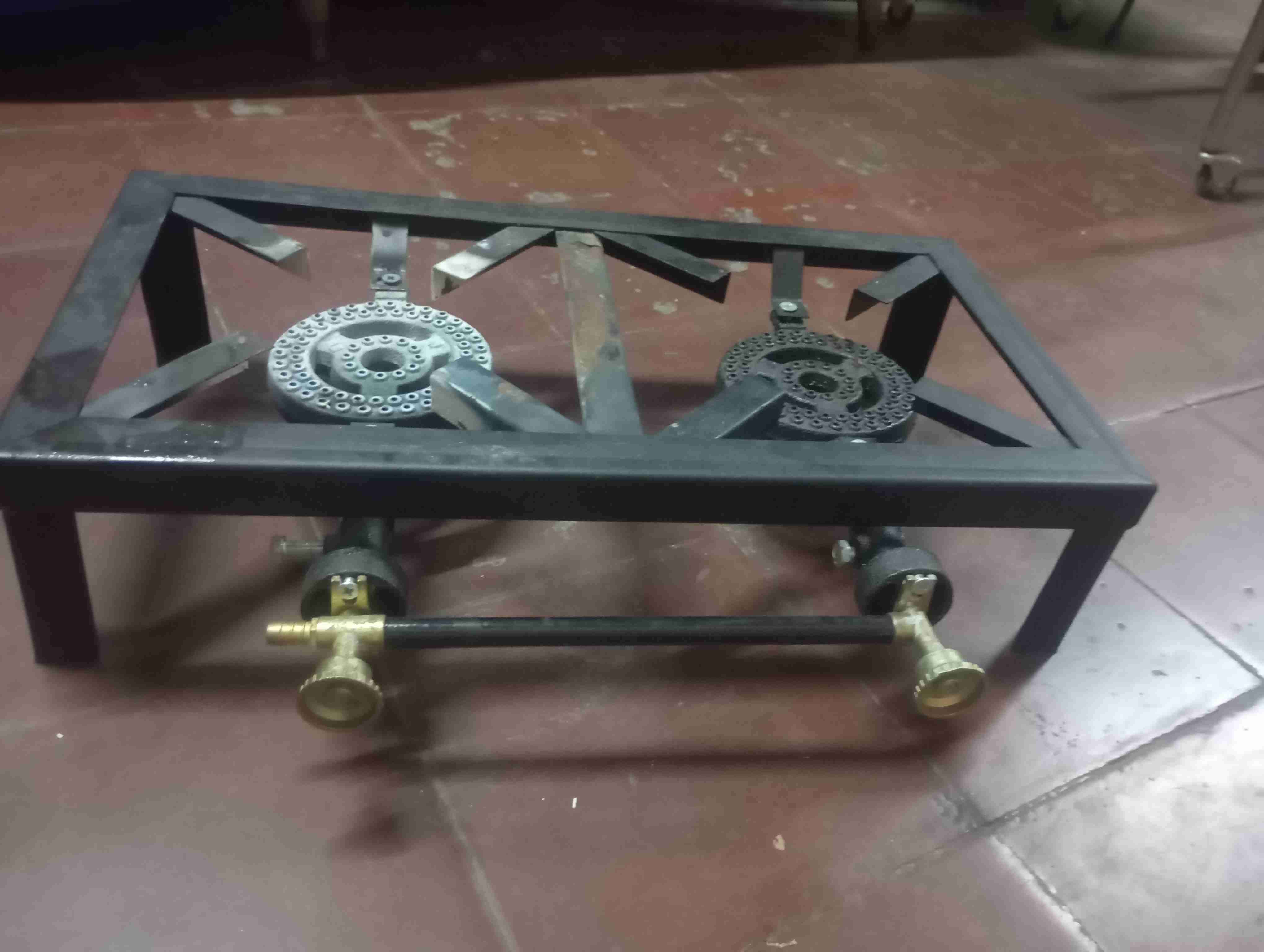 Cocina de hierro fundido doble