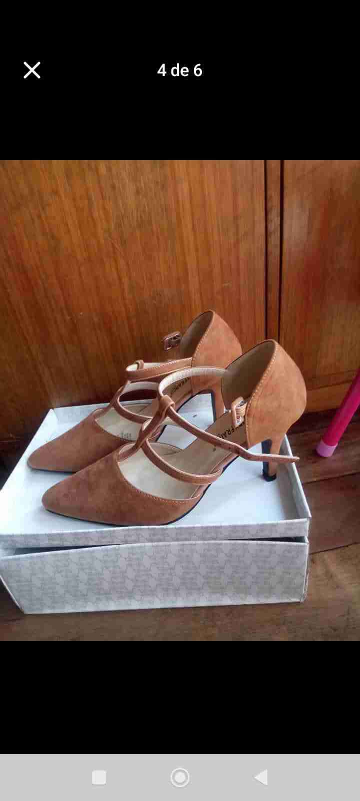 Zapatos de tacón café - miniatura 2