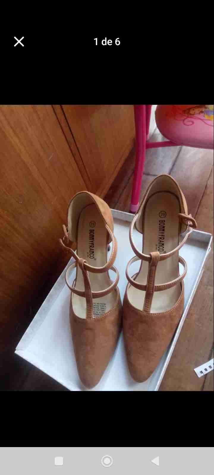 Zapatos de tacón café - miniatura 3