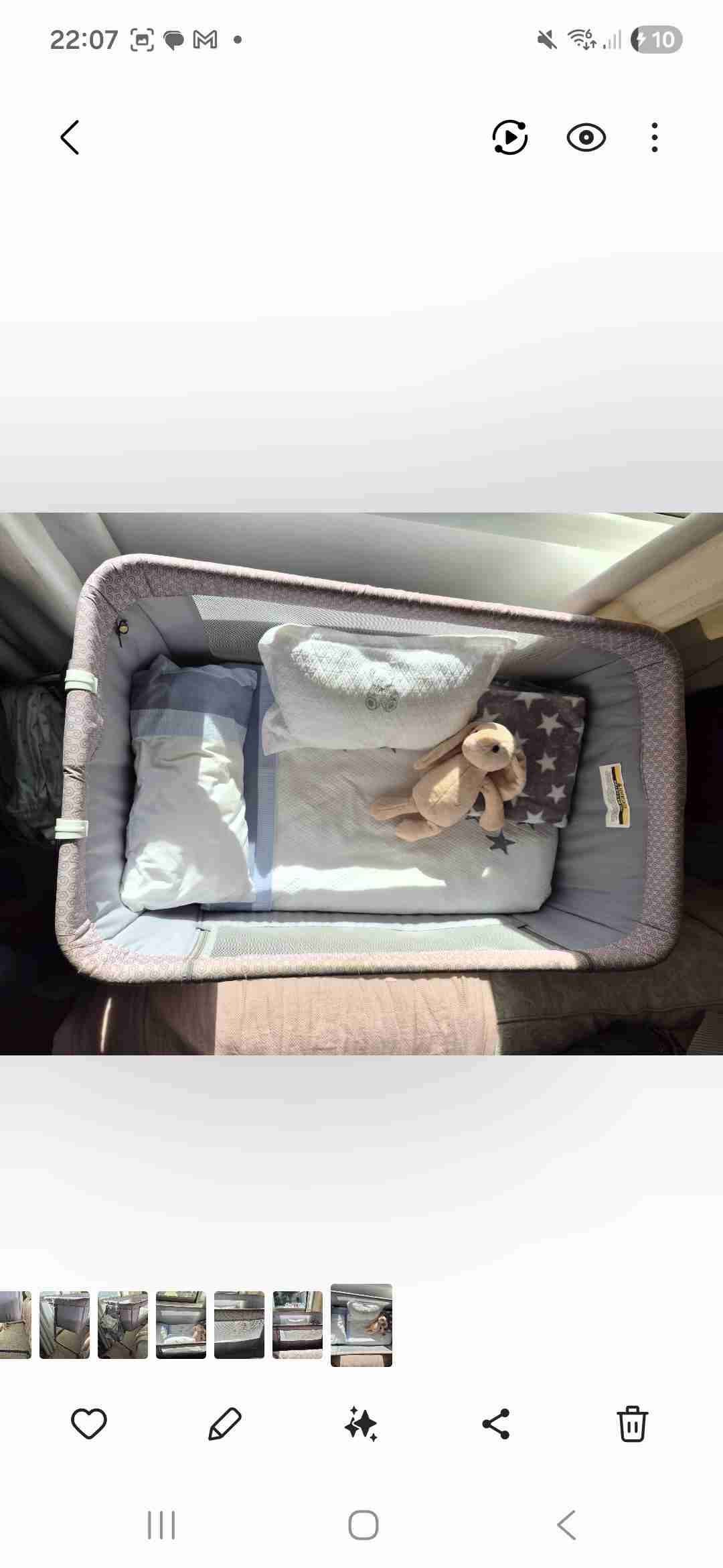 Cuna colecho ajustable gris - miniatura 5