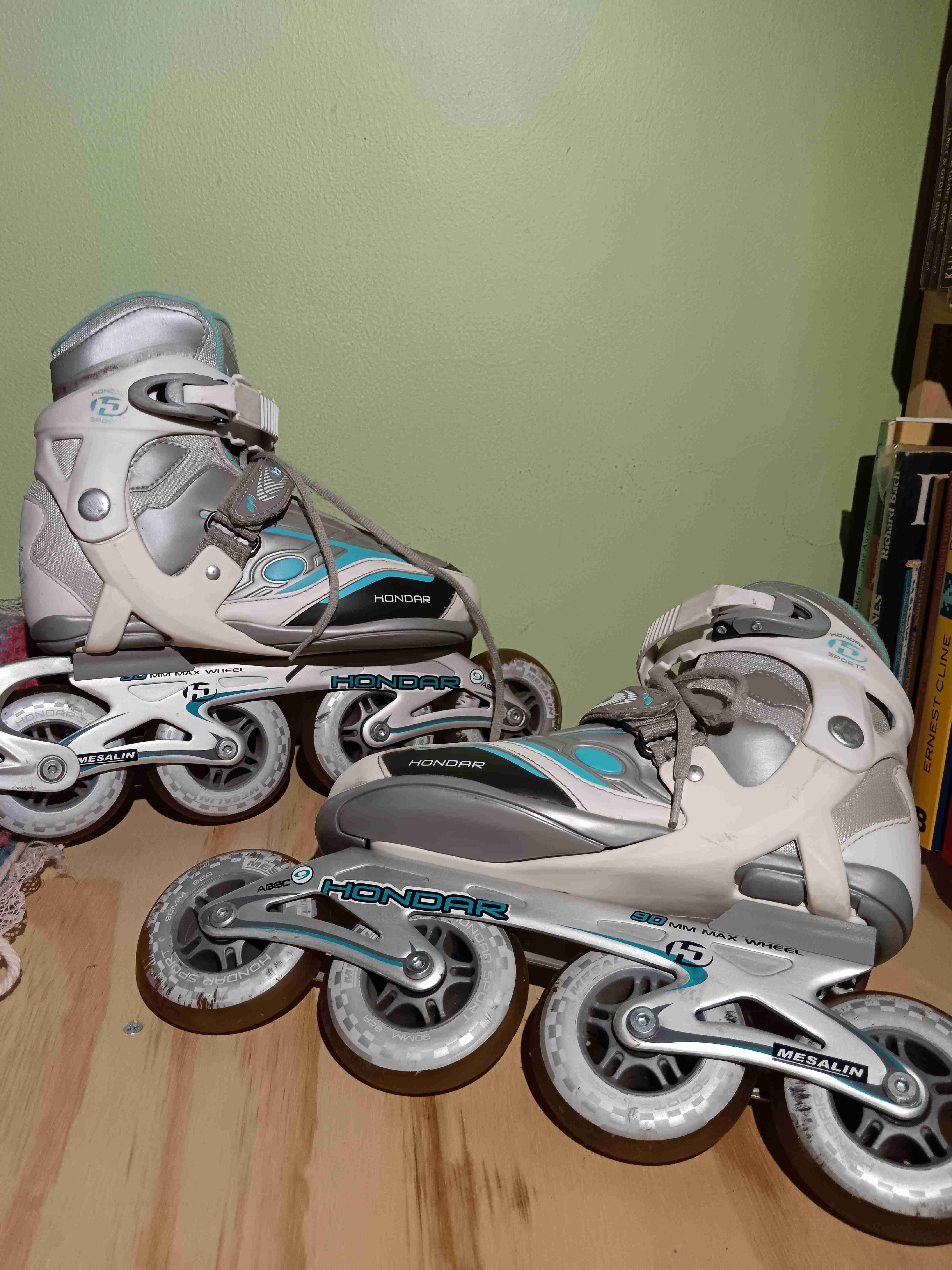 Patines en línea grises y azules t37 - miniatura 2